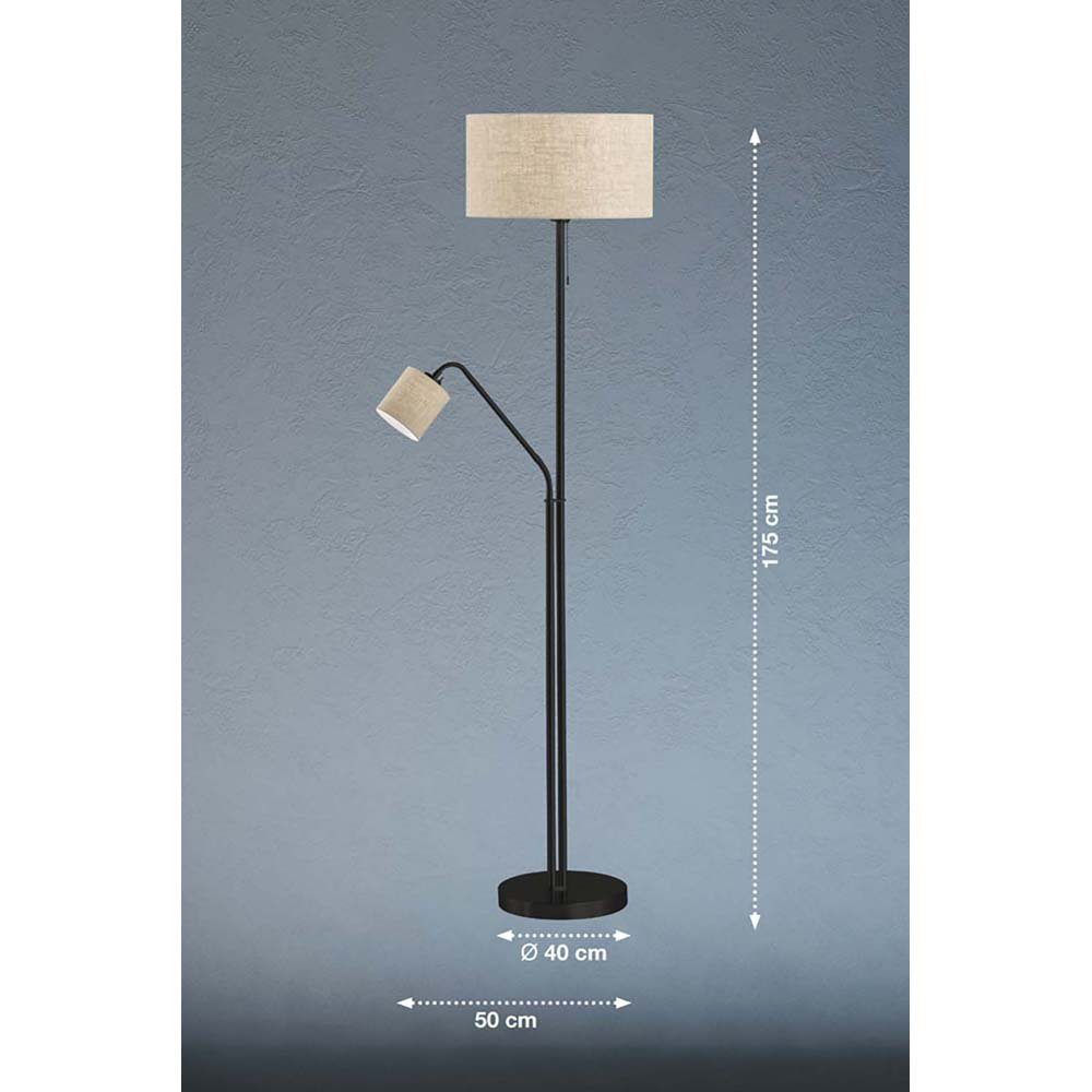 etc-shop Stehlampe, Stehleuchte Deckenfluter Lesearm cm 175 H Wohnzimmerleuchte Standlampe