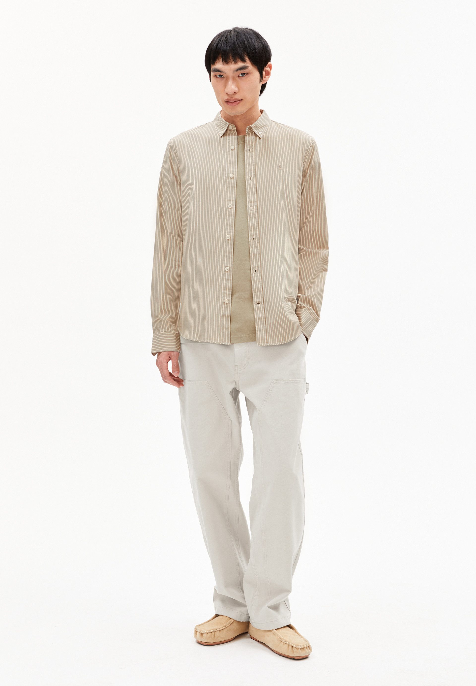 Armedangels Langarmhemd QUAASA STRIPE Hemd aus Bio-Baumwolle (1-tlg., Regular Fit) Regular Fit