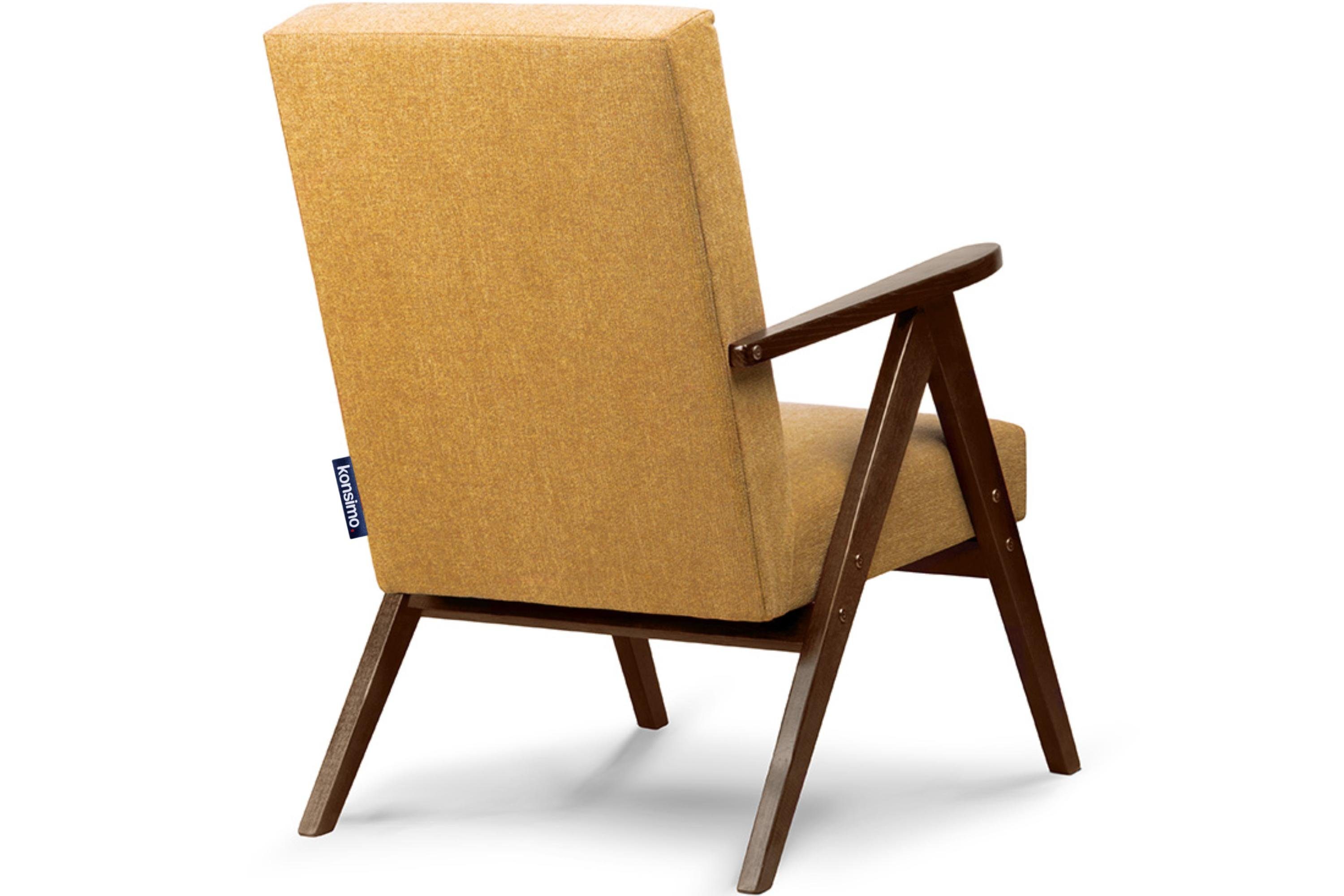 NASET Rahmen profilierte Sessel, lackiertem Konsimo aus Cocktailsessel Rückenlehne Holz,