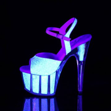 Pleaser Pleaser ADORE-710UVG Plateau Sandaletten Glitter Silber EU-36 / US-6 High-Heel-Sandalette (2-tlg)