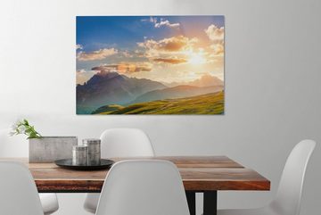 OneMillionCanvasses® Leinwandbild Alpen - Berge - Natur, (1 St), Wandbild Leinwandbilder, Aufhängefertig, Wanddeko, 60x40 cm