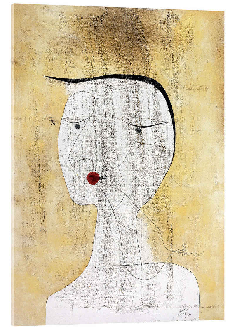 Posterlounge Acrylglasbild Paul Klee, Versiegelte Dame, Malerei