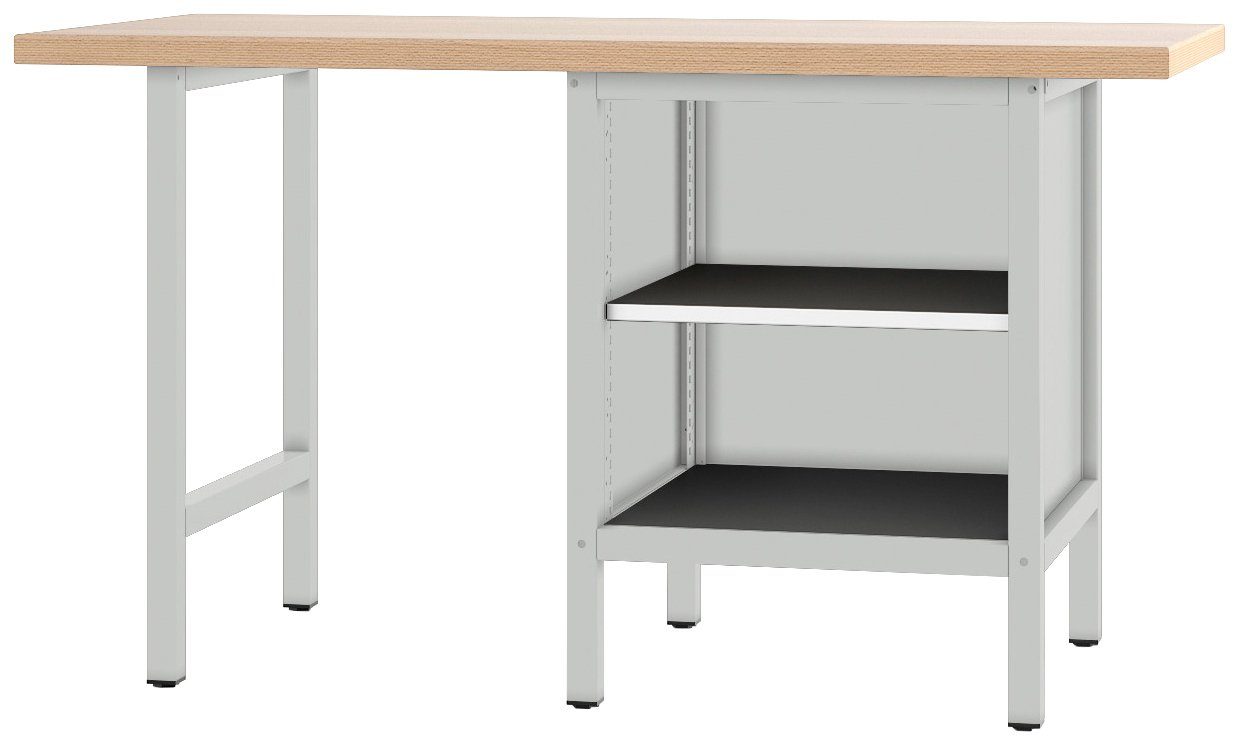 PADOR Werkbank 700.0.11 S 5, Höhe/Länge: 85,5x150 cm grau/anthrazit | Werkbänke