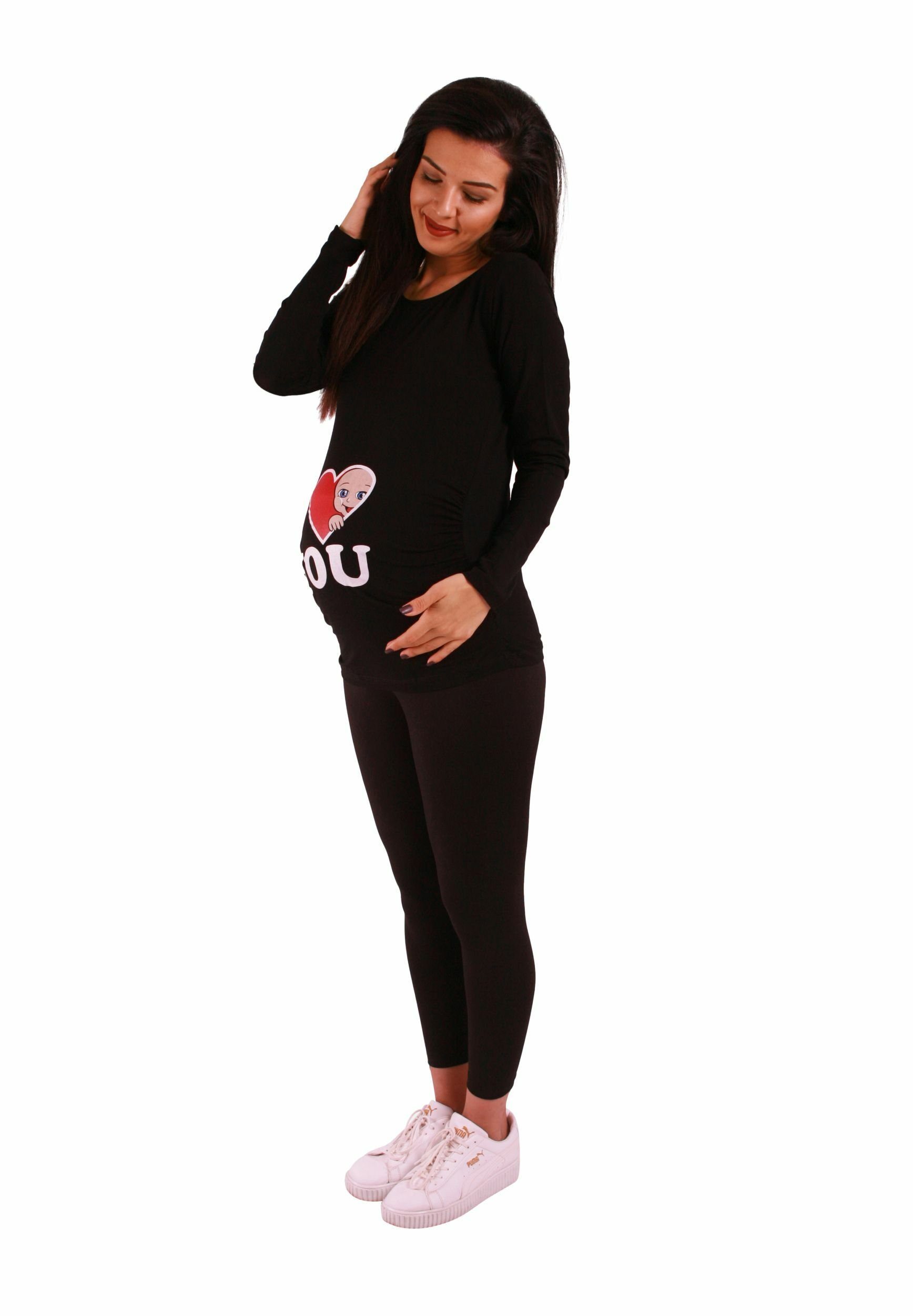 M.M.C. Umstandsshirt I Love You mit Motiv
