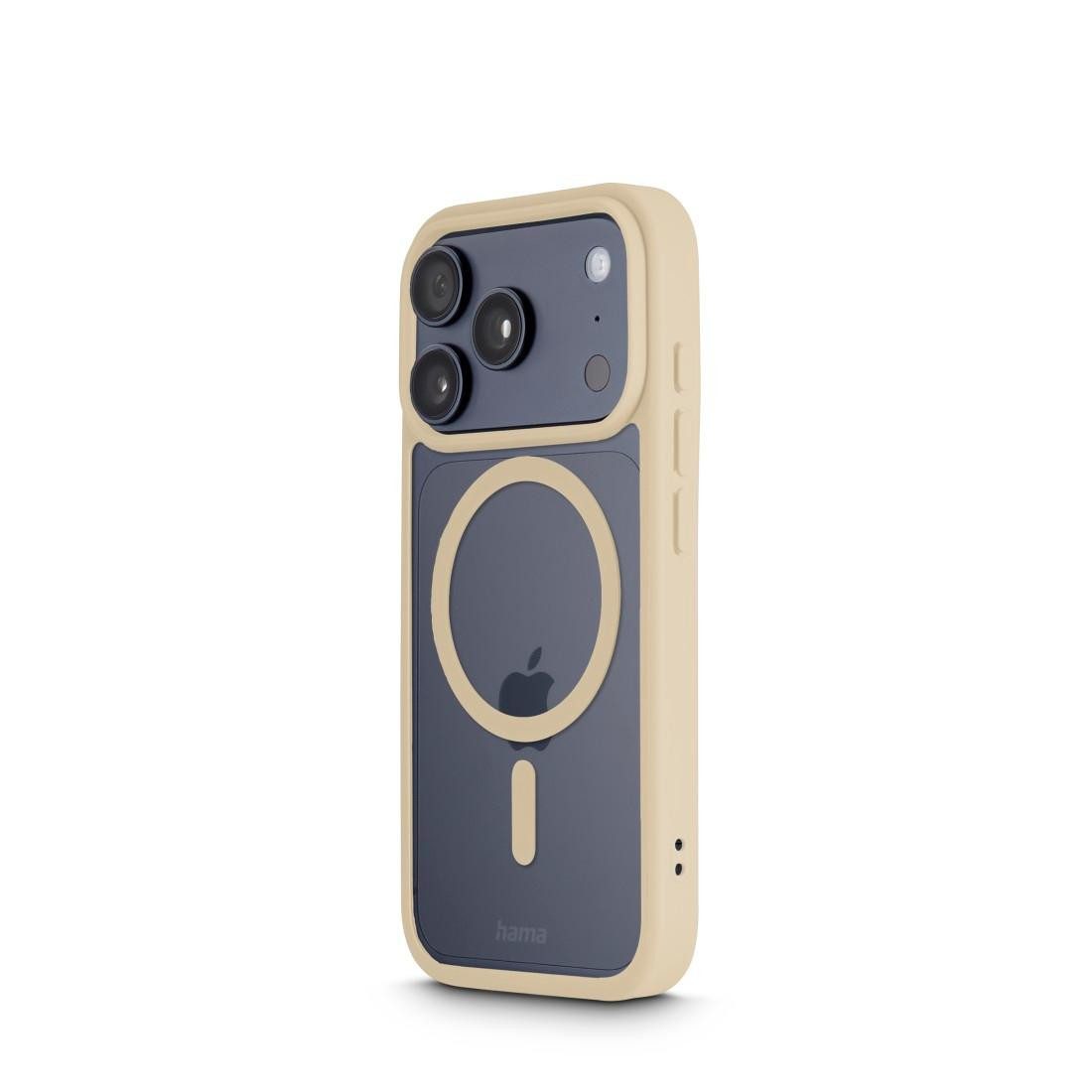 Hama Smartphone-Hülle Handyhülle für Apple iPhone 17 Pro, magnetisch, Apple MagSafe, Qi2, Wireless Charging, passgenaue Anti-Rutsch-Oberfläche, transparent