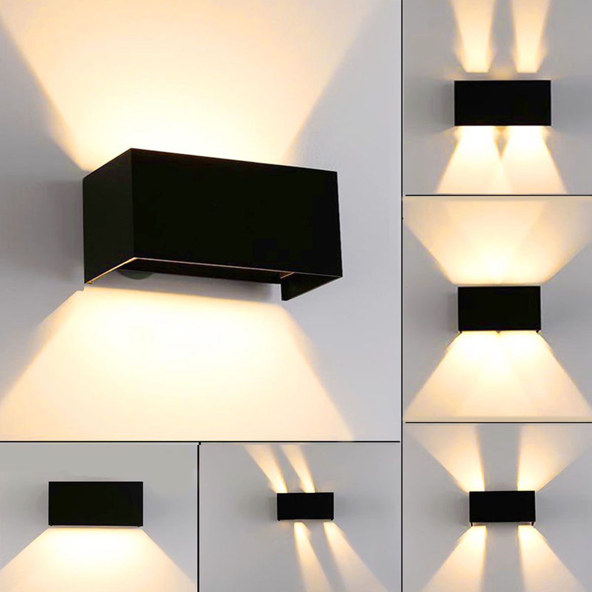 oyajia Wandleuchte Modern Quader LED Wandlampe günstig online kaufen