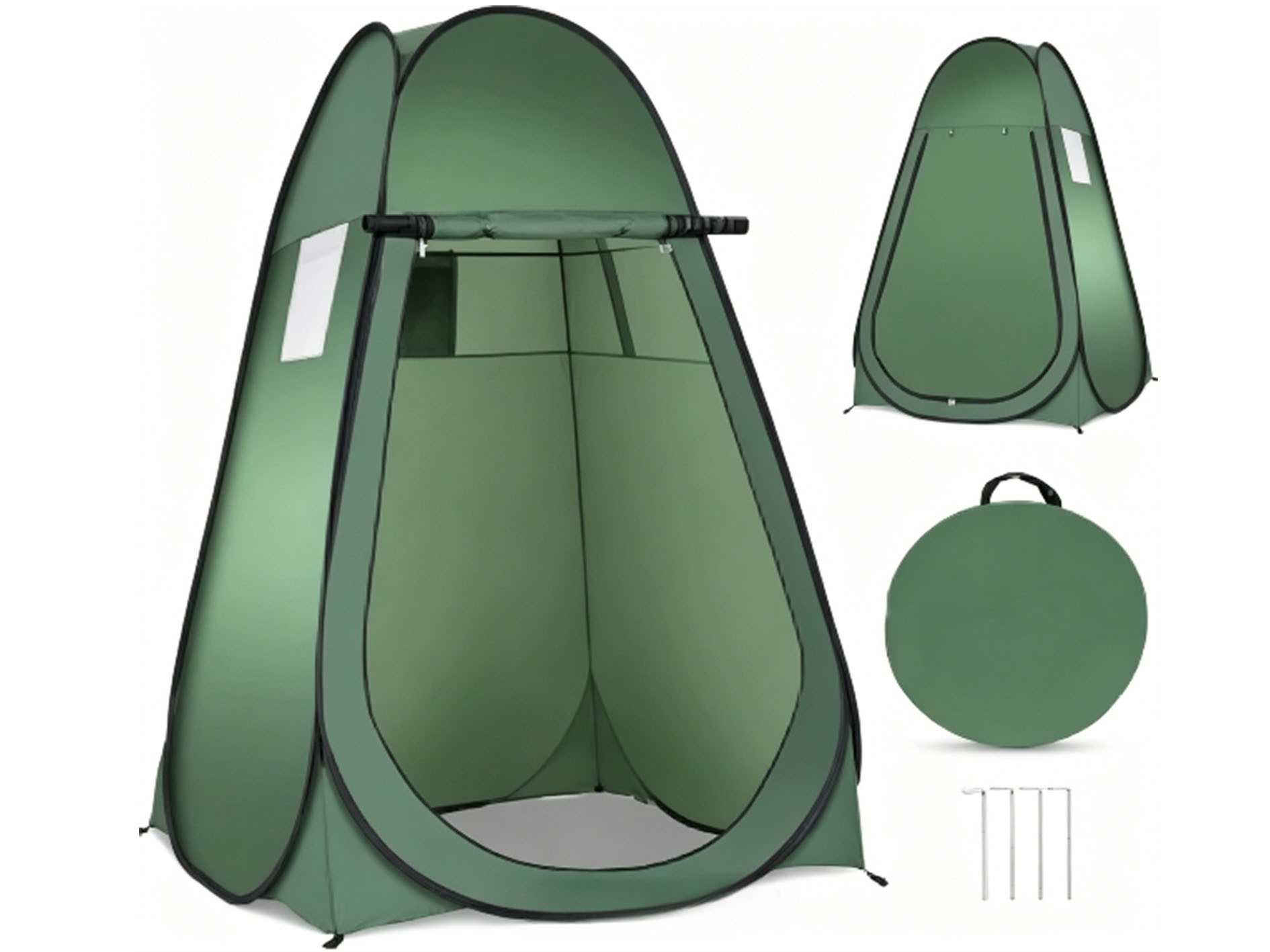 COSTWAY Faltzelt Umkleidezelt Camping Duschzelt, Personen: 1, Pop Up mit Tasche, Wurfzelt mit Innentasche