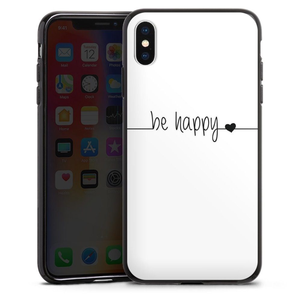 DeinDesign Handyhülle »Be Happy« Apple iPhone Xs Max