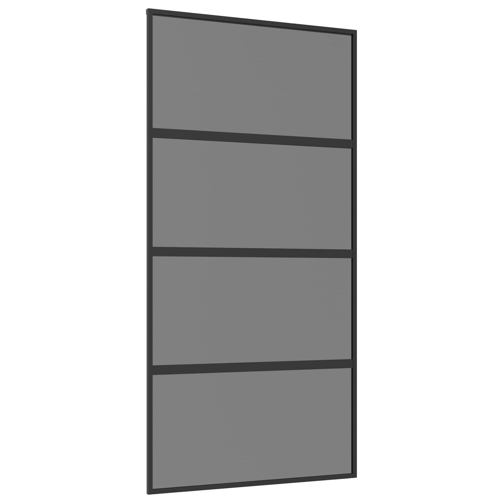 vidaXL Haustür Schiebetür 102.5 x 205 cm Verbautes Glas und Aluminium (1-St)