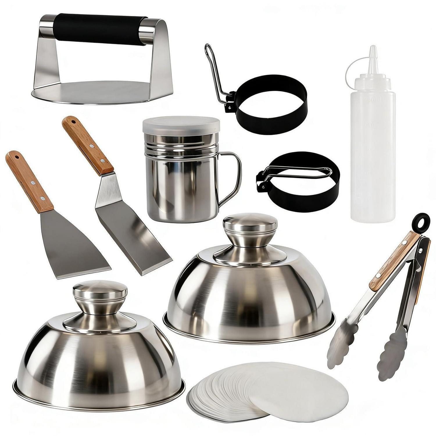LuxusKollektion Grillbesteck-Set BBQ Grillbesteck Set 11-teilig Edelstahl