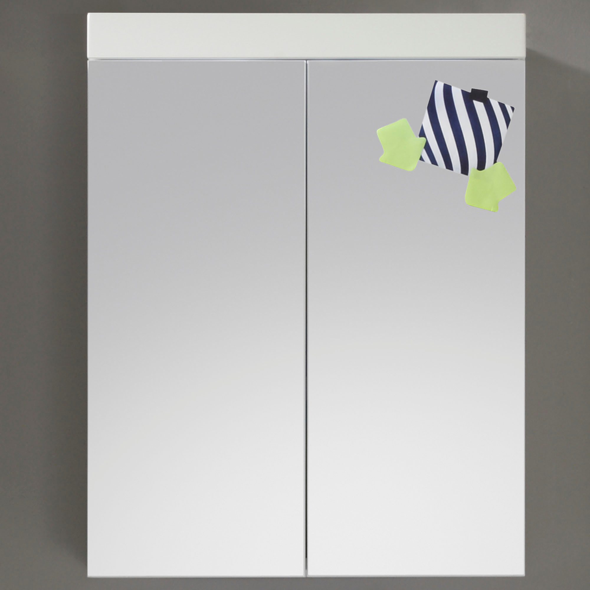 welltime Spiegelschrank Avena Badezimmerschrank wahlweise mit Aufsatzleuchte - (B/T/H) 60/17/77 cm