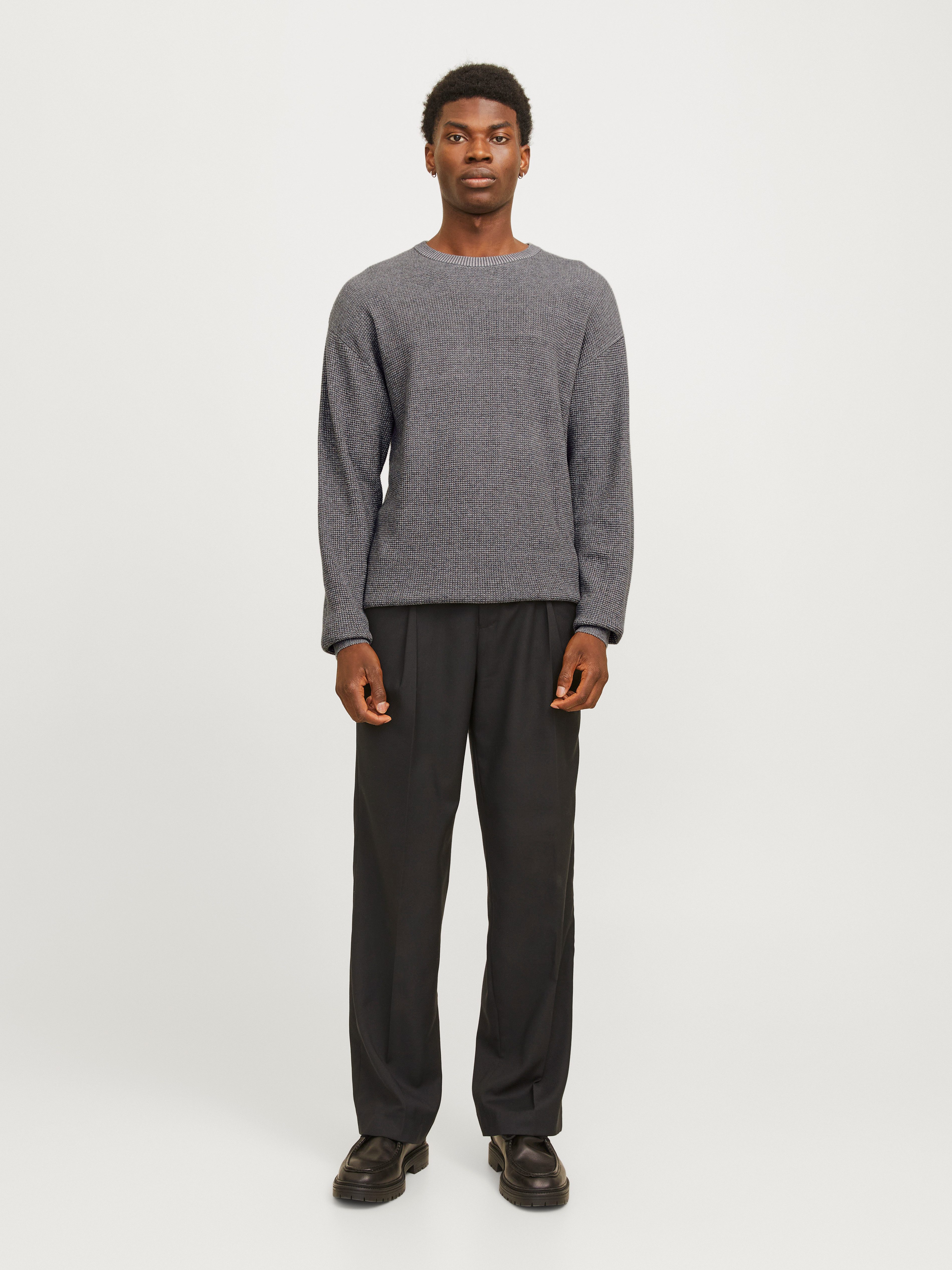 Jack & Jones Strickpullover JJWALTER KNIT RELAXED CREW NECK