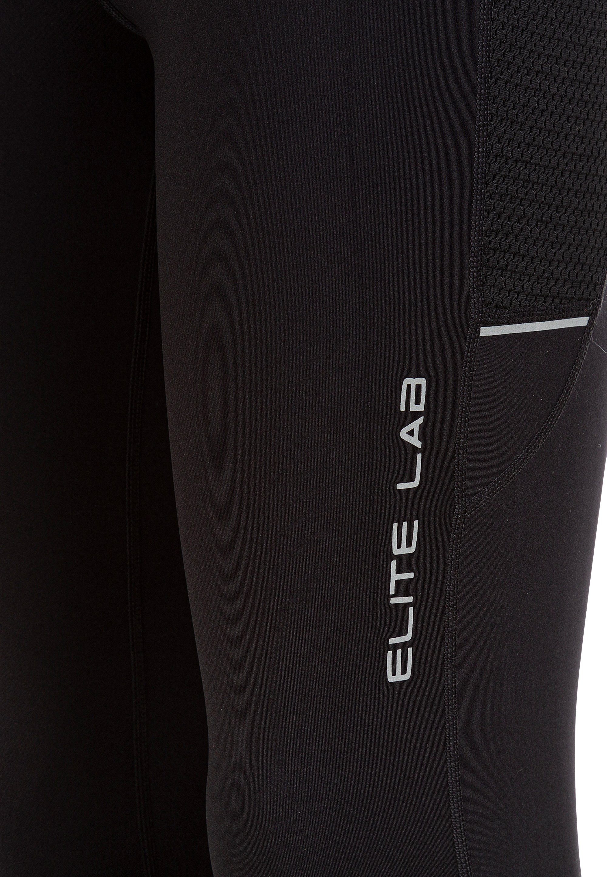 Run ELITE Lauftights schwarz-schwarz mit Elite LAB X1 reflektierenden Details