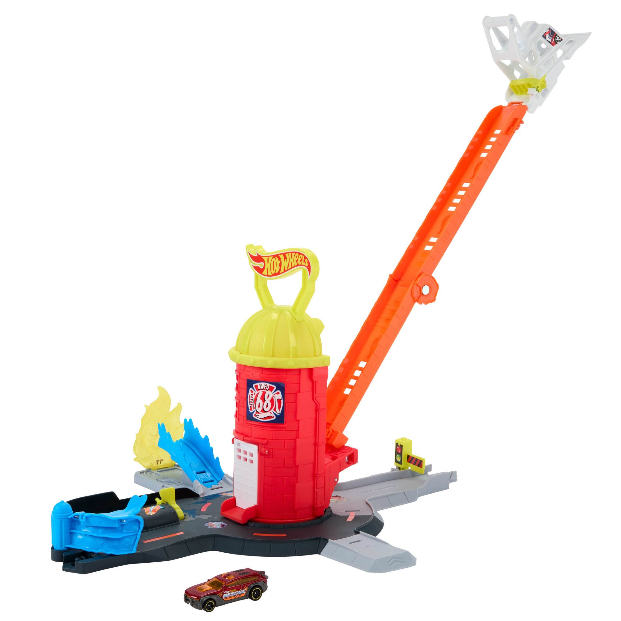 Hot Wheels Autorennbahn Hot Wheels City Super Feuerwehrwache