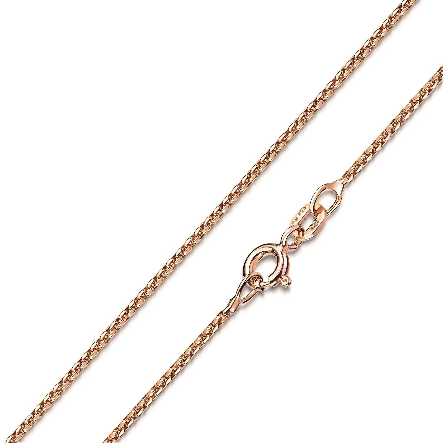 Materia Kette ohne Anhänger Rosegold Venezianer Kette Damen K101, aus 925 Silber