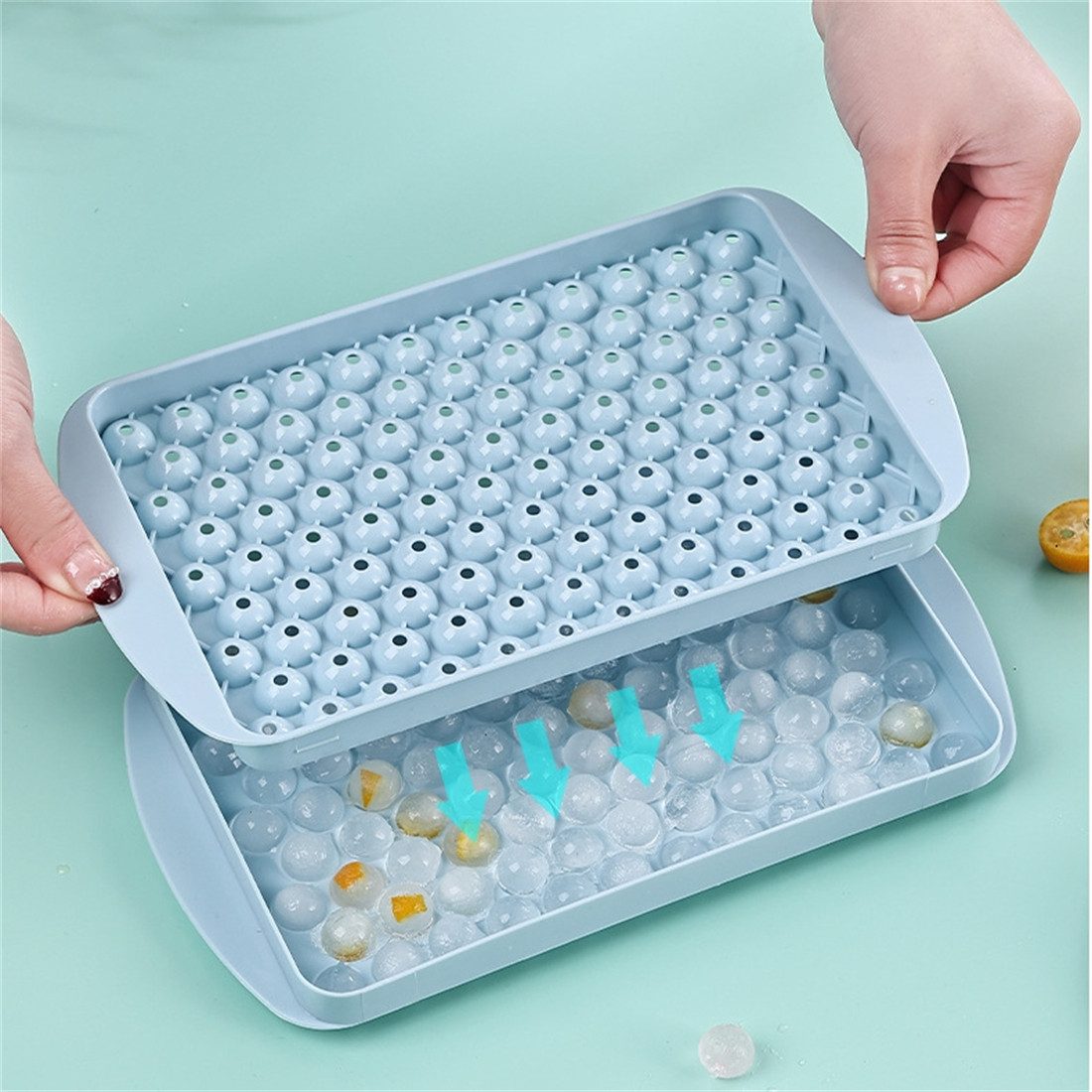XDeer Eiswürfelform Mini-Eiswürfelschalen 15mm 104 Stück für Gefrierschrank, Tiny Ice Cube Tray Crushed Ice Cube Trays, Easy Release