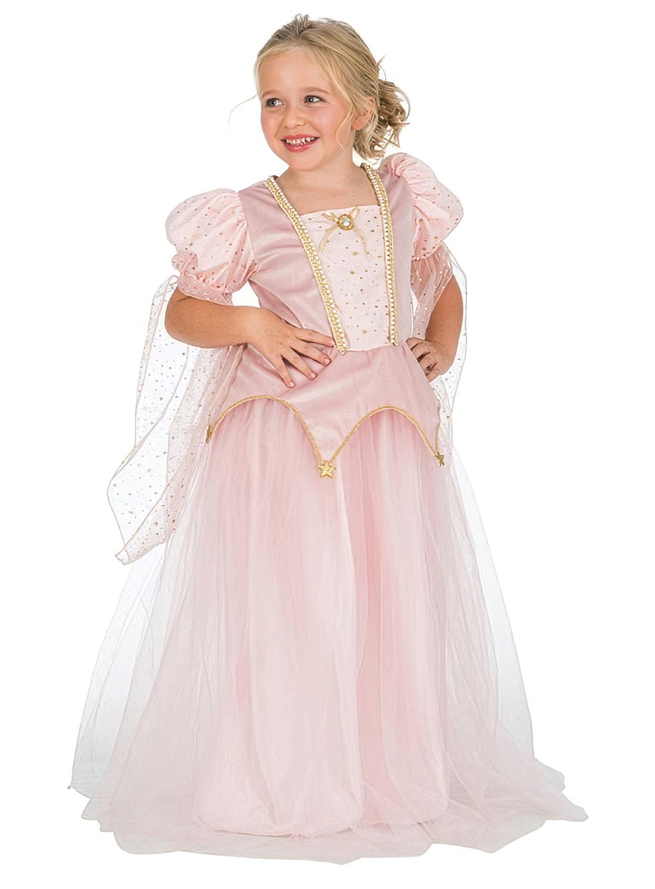 CHAKS Prinzessin-Kostüm Märchenprinzessin Kinderkostüm rosa, Klassisches Burgfräulein, direkt dem Märchen entsprungen