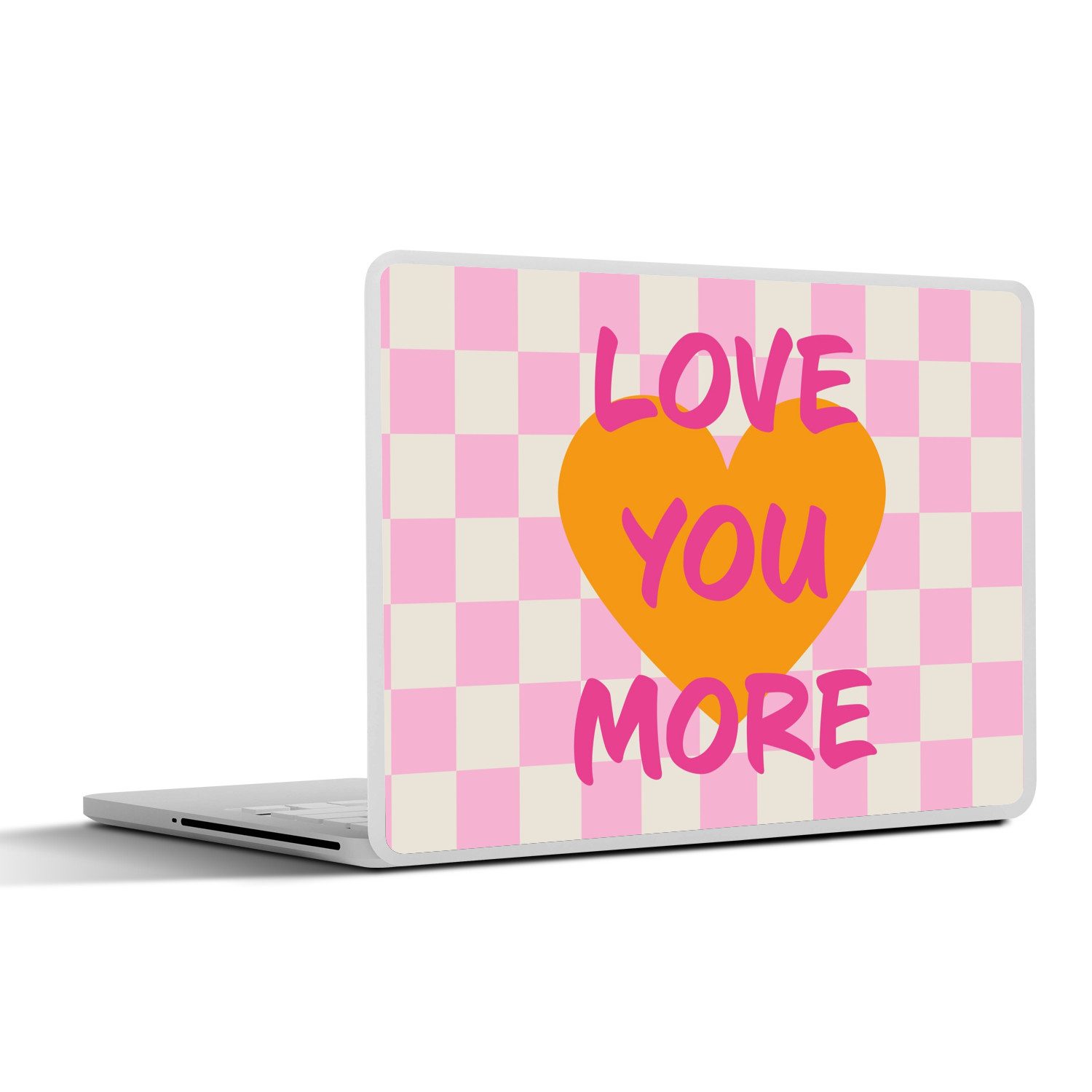 Laptop-Aufkleber Valentinstag - Liebe - Rosa - Orange