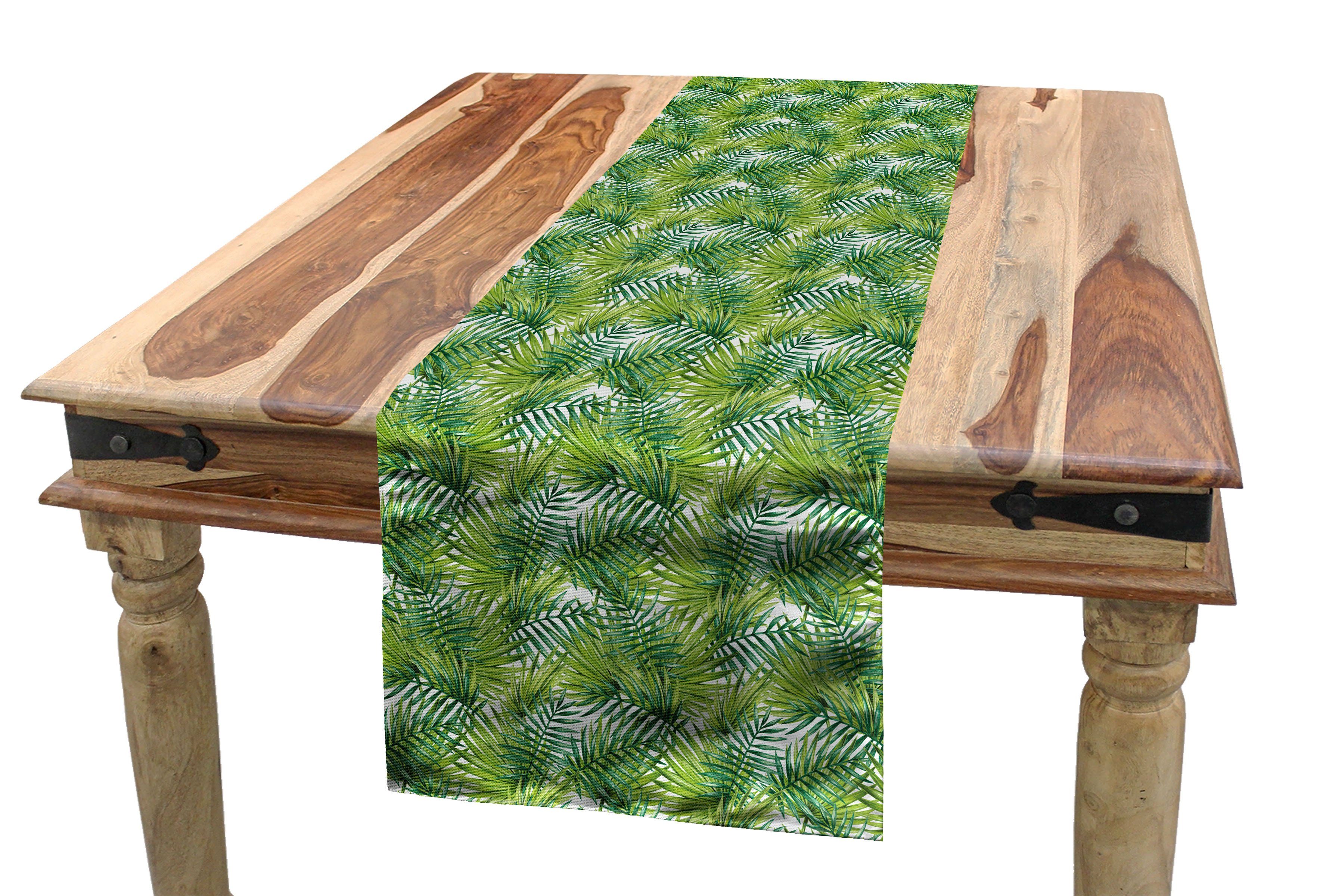 Abakuhaus Tischläufer Esszimmer Küche Rechteckiger Dekorativer Tischläufer, Pflanze Bunte Illustration Natürliche | Tischläufer