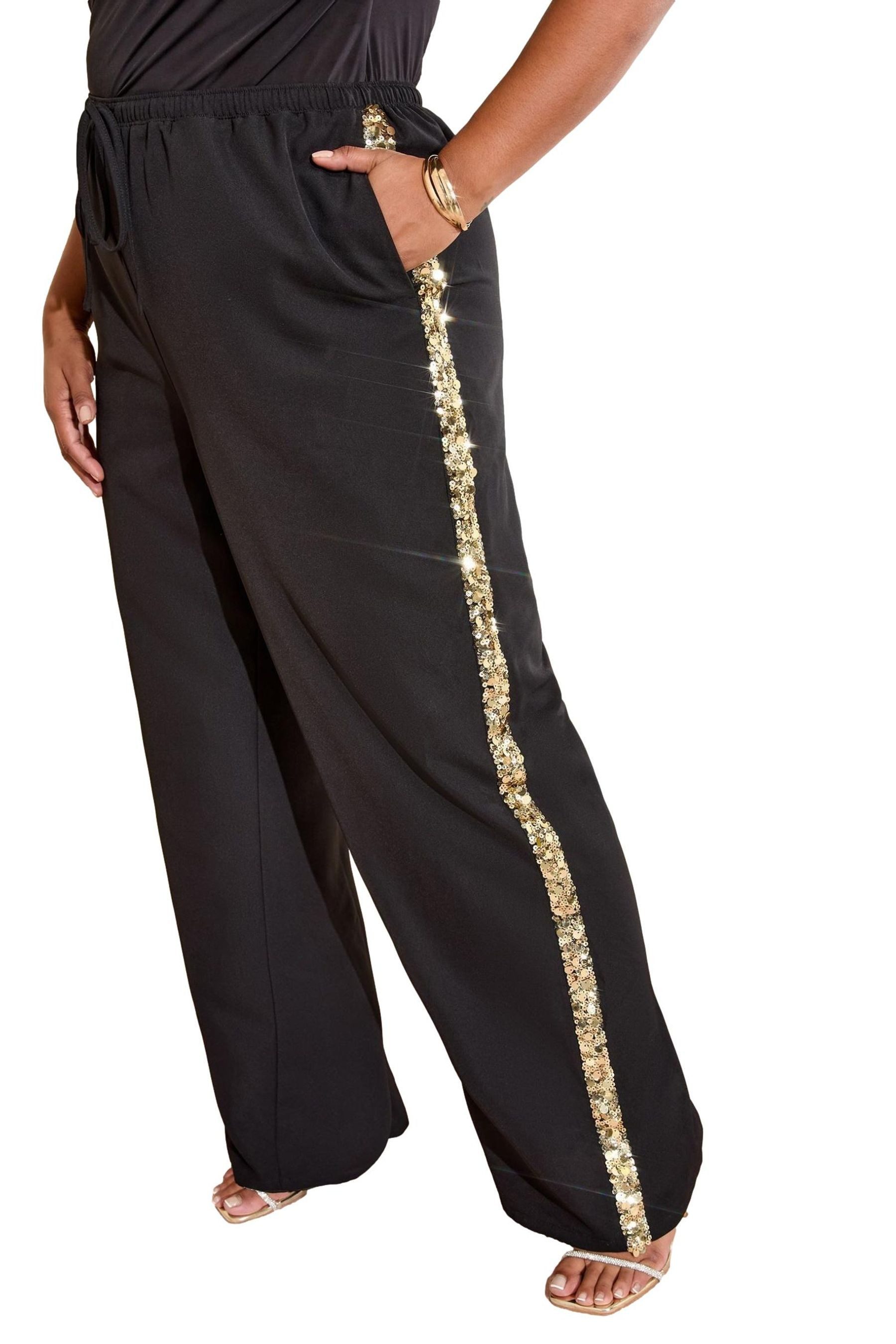 Friends Like These Stoffhose Friends Like These Hose mit Pailletten, Curve günstig online kaufen