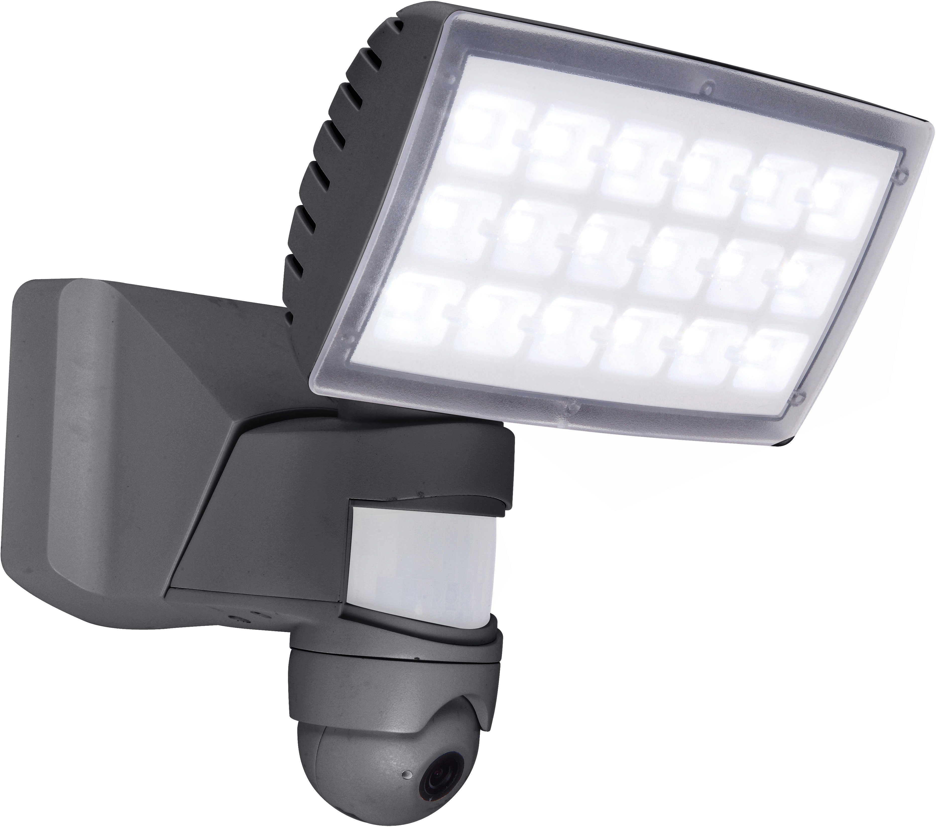 LUTEC LED Außen-Wandleuchte PERI HD, Bewegungsmelder, LED fest integriert,  Neutralweiß, Kameraleuchte