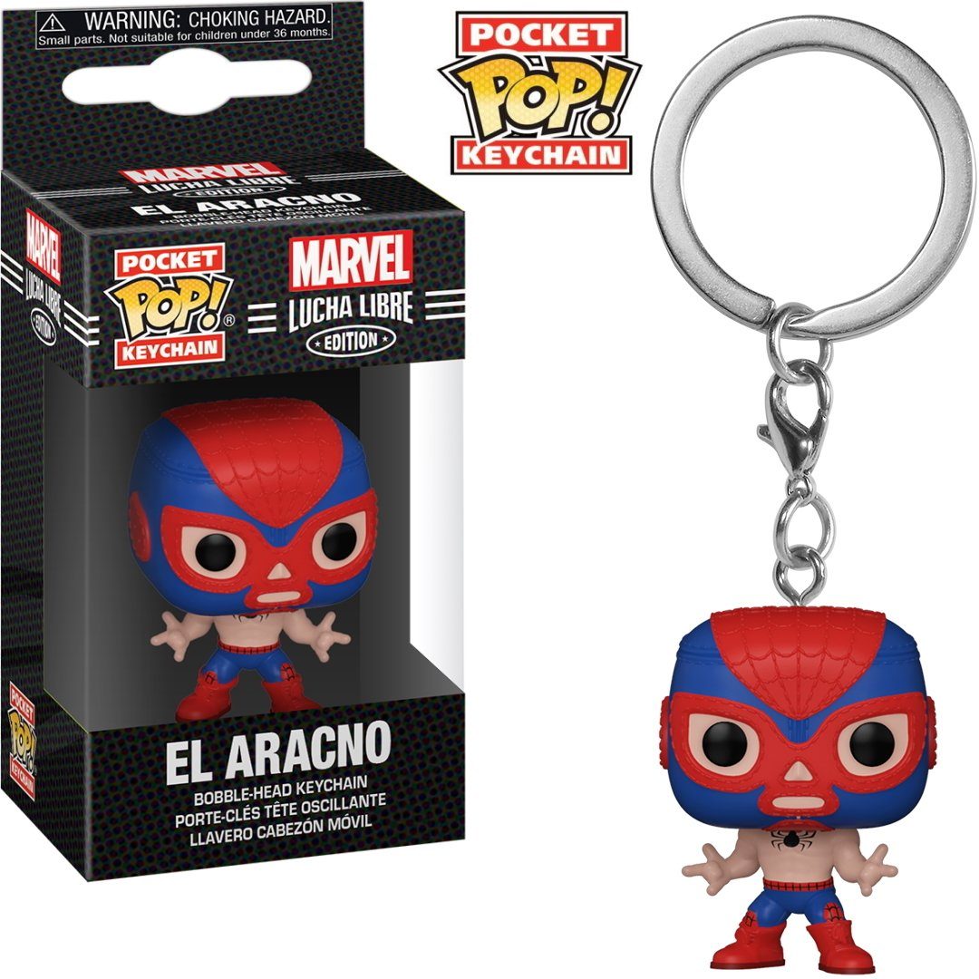 Funko Schlüsselanhänger Lucha Libre El Aracno Spider-Man Luchadores Pocket