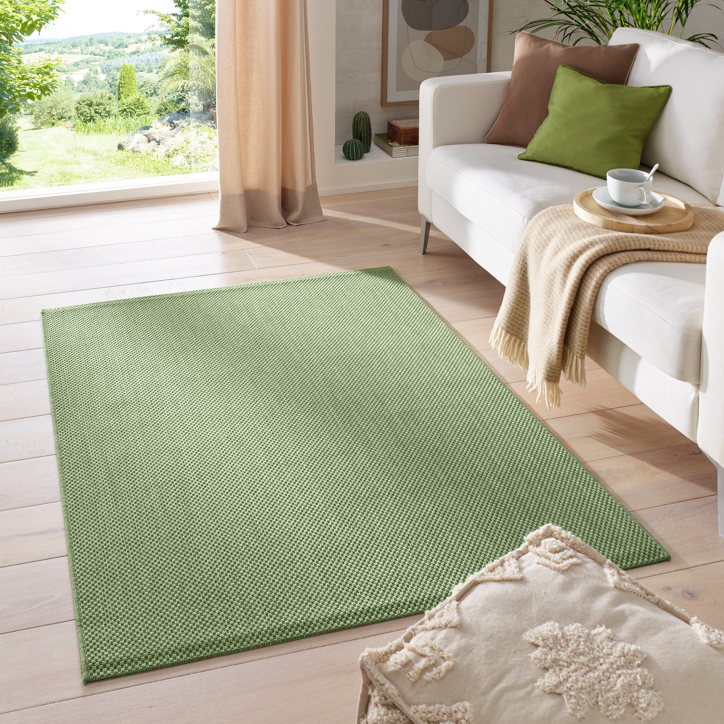 TaCa Home Teppich Outdoor & Indoor Teppich, rechteckig, Höhe: 7 mm, Terrass günstig online kaufen