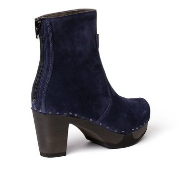 Softclox FRANKA Kaschmir midnight (dunkel), Winter, Holz, Clogs, Damen, bequem Stiefelette