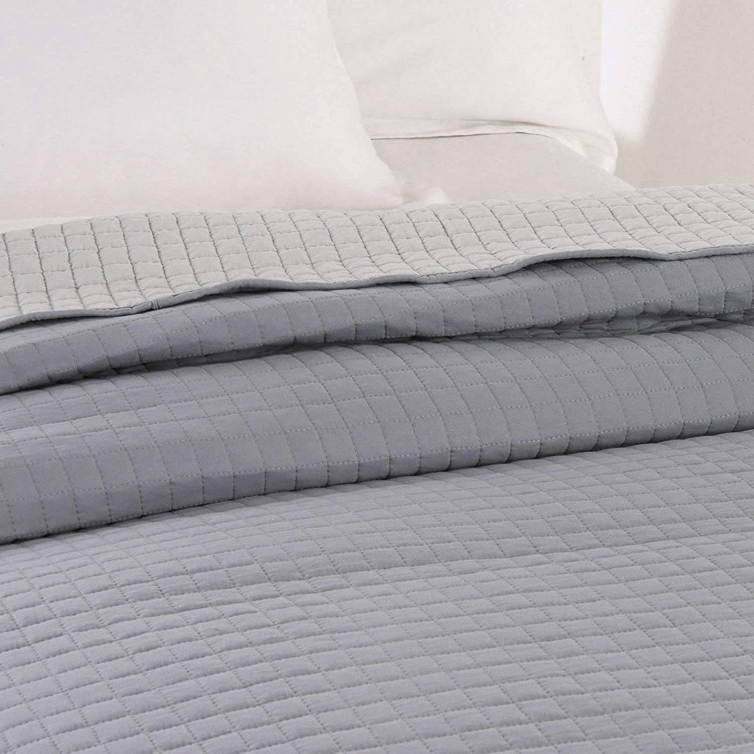 Woltu Tagesdecke, Bettüberwurf Steppdecke Patchwork Wendedesign Kariert günstig online kaufen