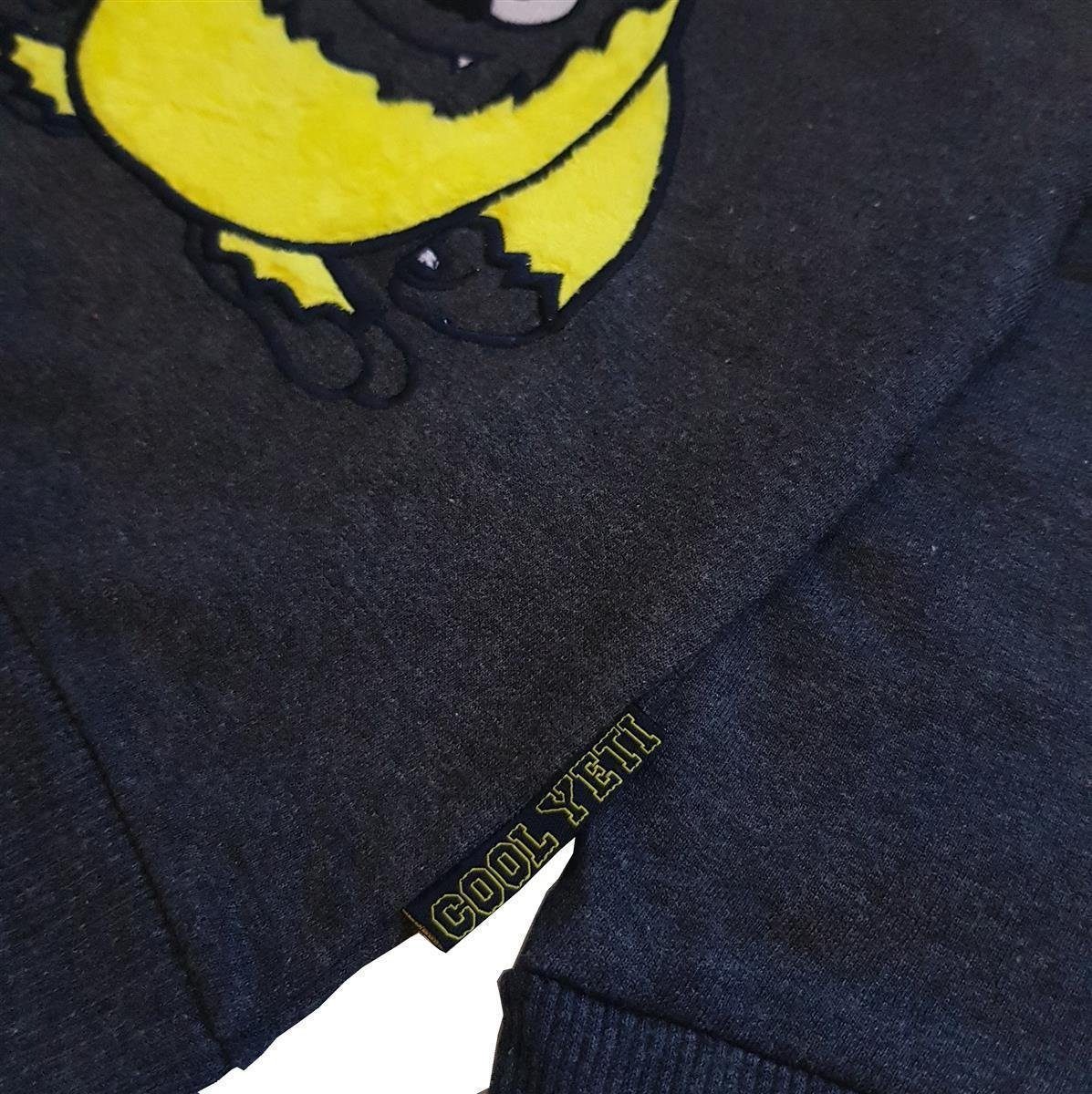 LEMON BERET Rundhalspullover Lemon Beret Jungen Pullover mit Monster-Print grau
