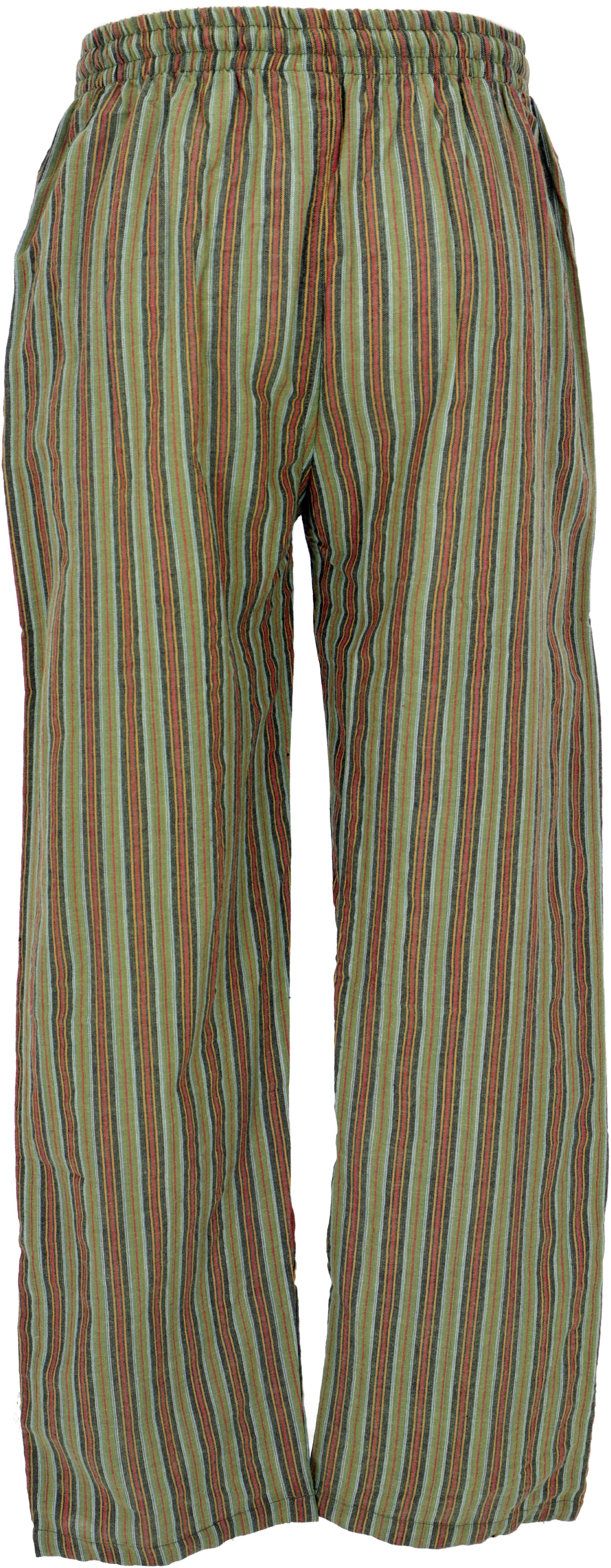 Guru-Shop Relaxhose Gestreifte Yogahose, Unisex Baumwoll-Goa-Hose -.. Retro, Ethno Style, alternative Bekleidung – Bild 5 von 5