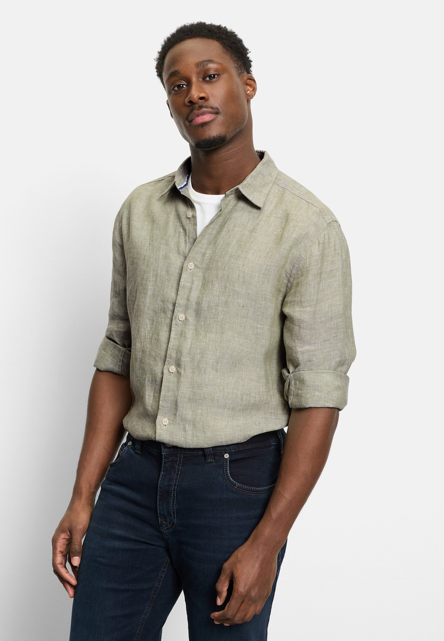 OLYMP Langarmhemd OLYMP Casual, Regular Fit, Kent