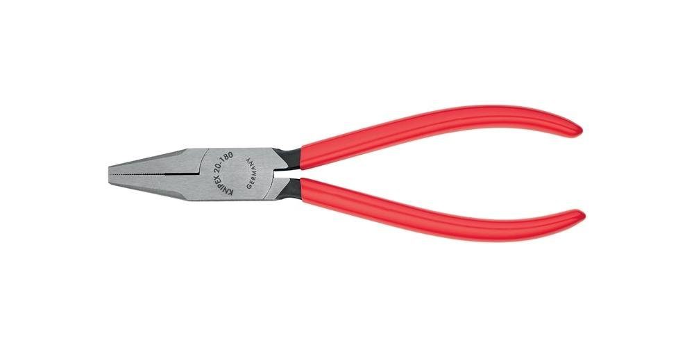 mm Knipex Flachzange Flachzange poliert 180 DIN 5745 ISO Gesamtlänge Kunststoffüberzug Kopf