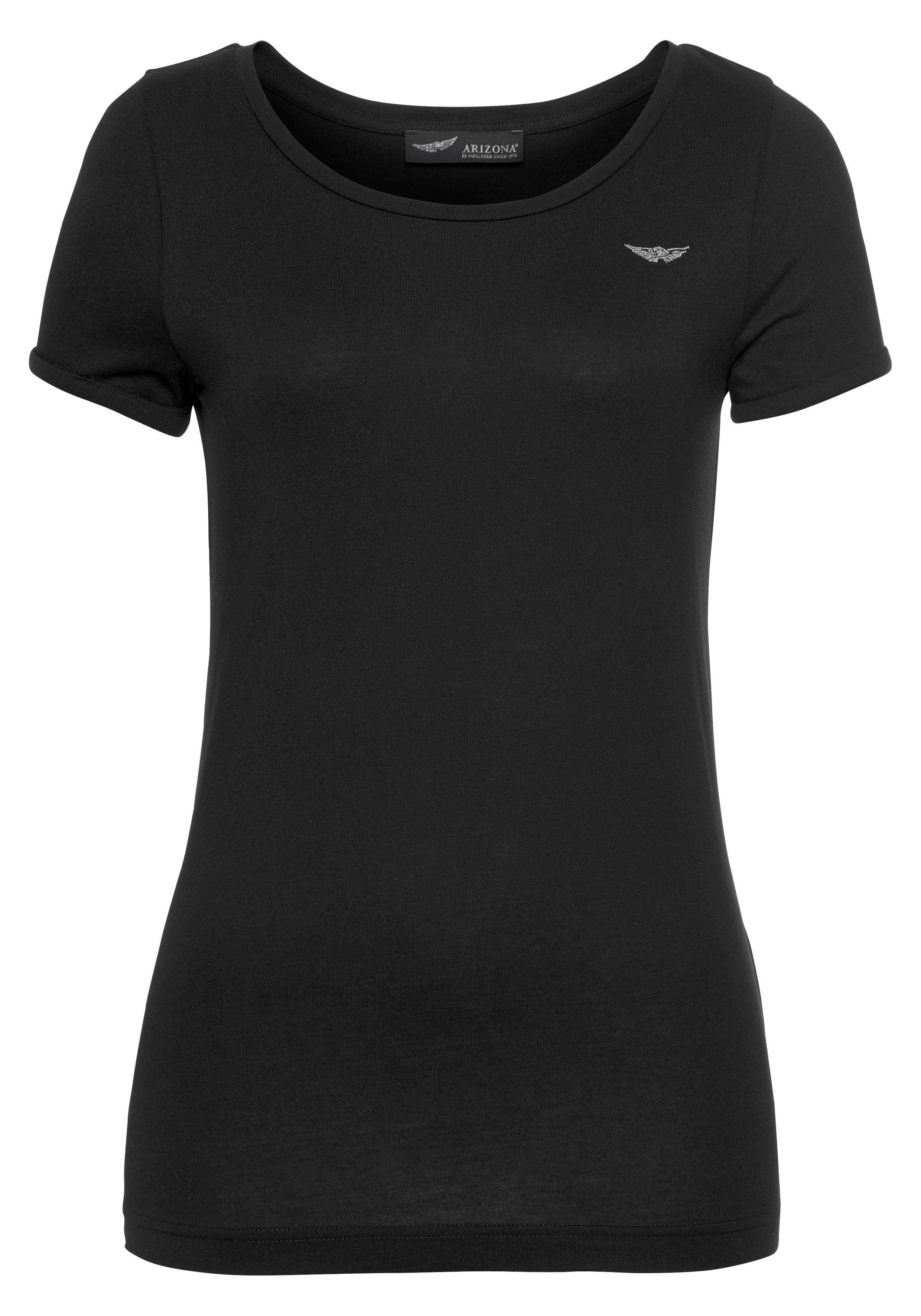 Arizona T-Shirt Kurzarm, figurbetont, Basic-Stil, aus Baumwollmischung. Reduzierter Preis € 12,99. Unverbindliche Preisempfehlung € 14,99, (€ 12,99 pro 1 Stk)