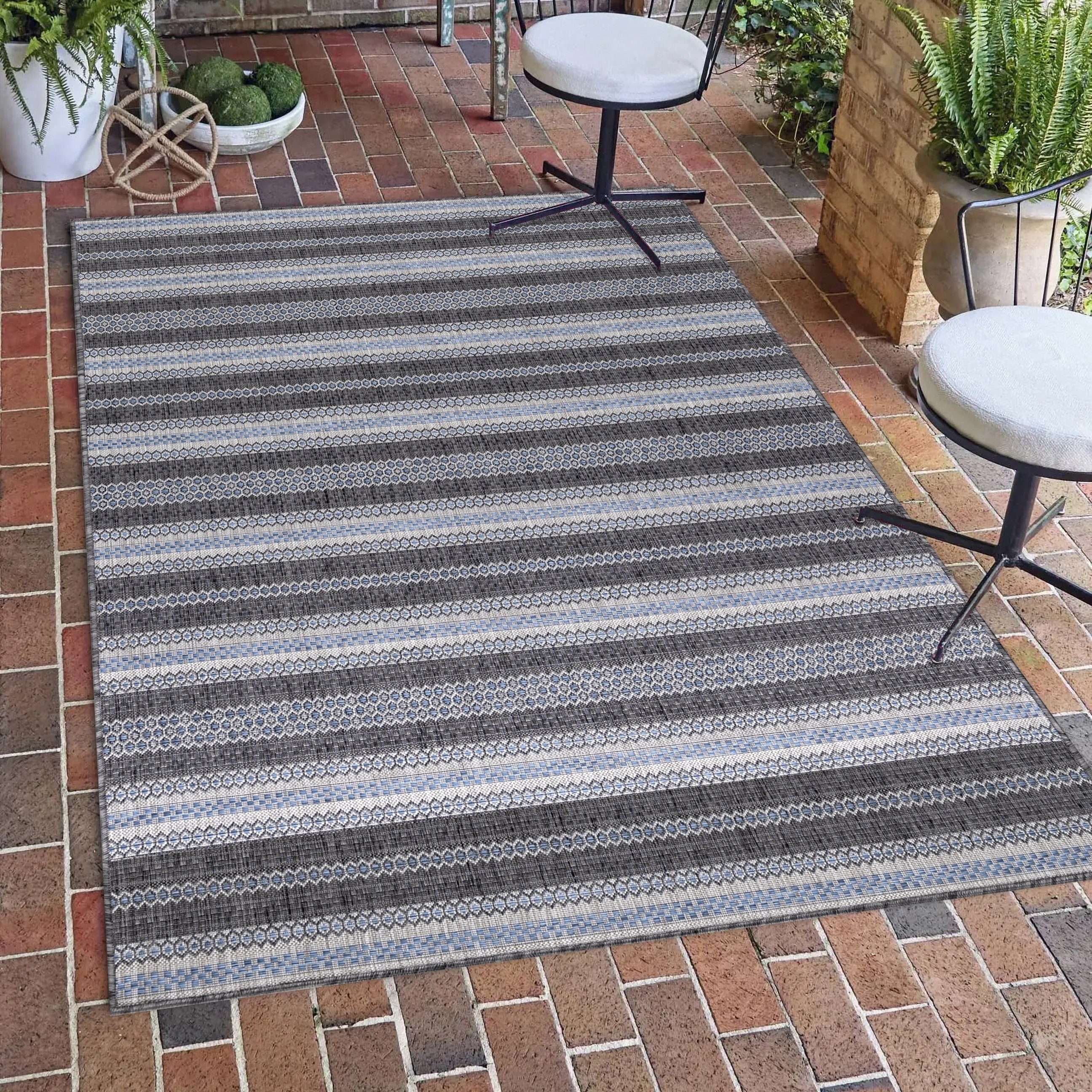 SIMPEX24 Outdoorteppich Vintage Design, Läufer, Höhe: 5 mm, Teppich Vintage günstig online kaufen