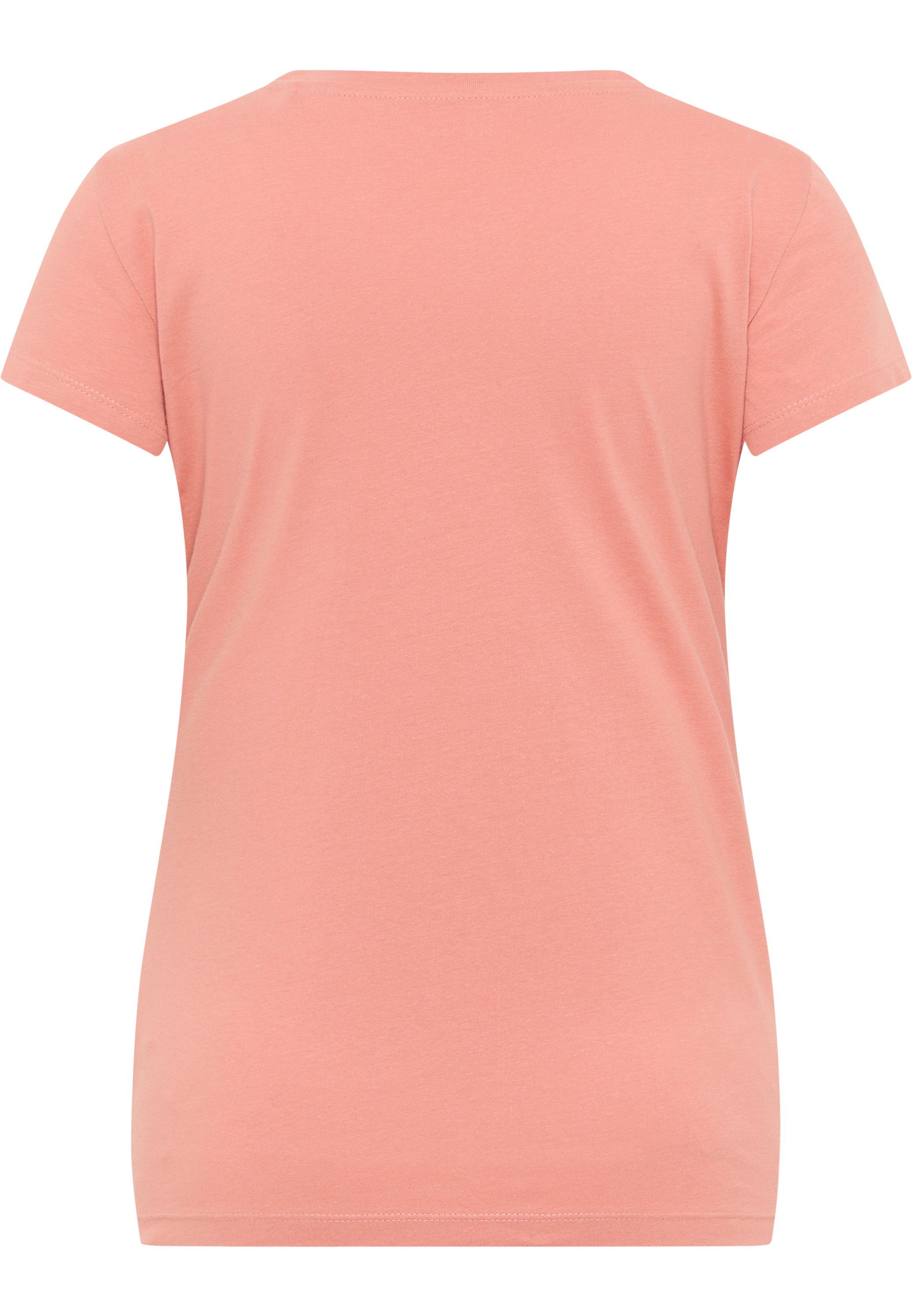 Kurzarmshirt T-Shirt Print-Shirt Mustang MUSTANG rosa