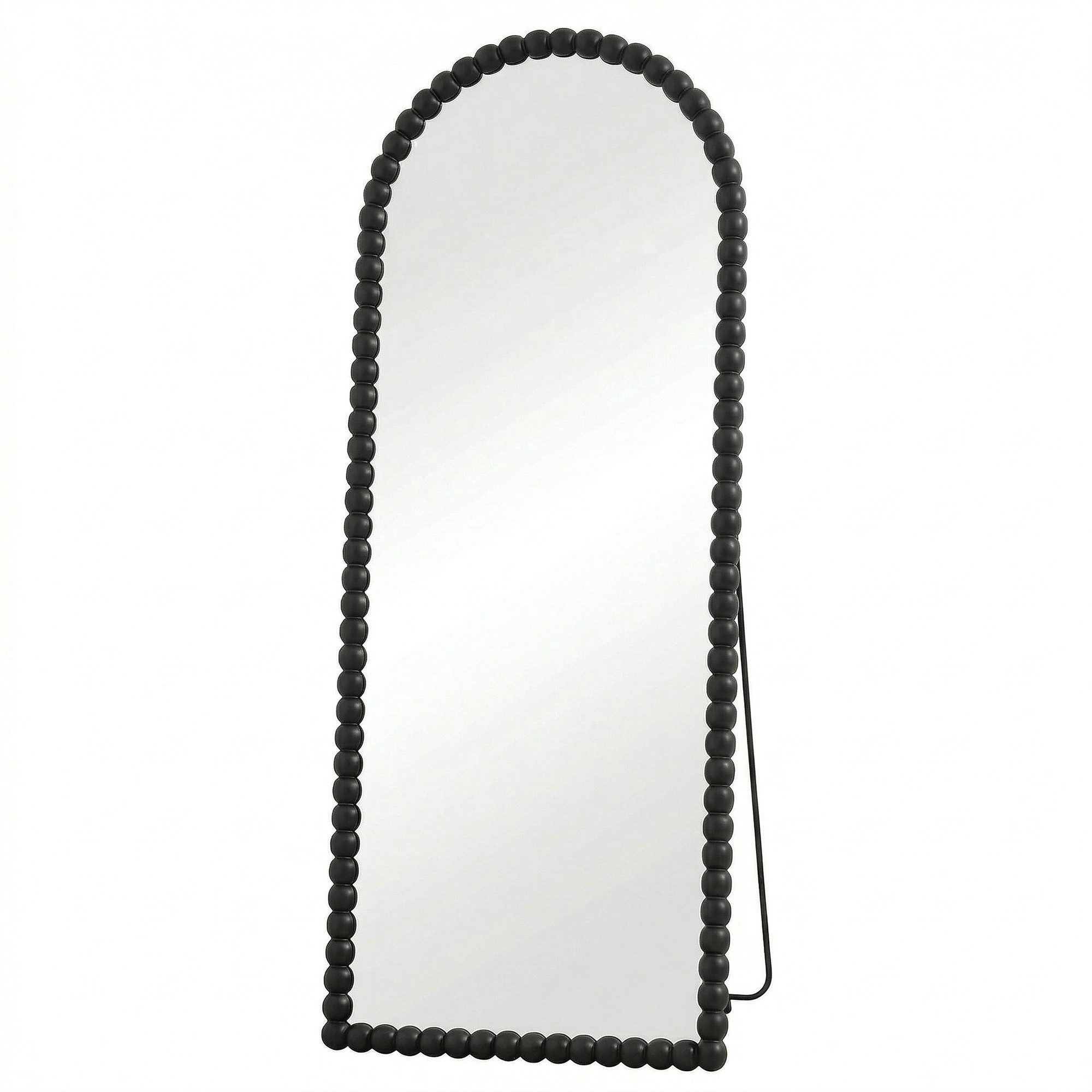 ANTOK Ganzkörperspiegel Vintage-Bodenspiegel 156×62cm mit Perlenrand, Steh- & Wandmontage (1-St), Luxuriös für Schlaf- & Wohnzimmer