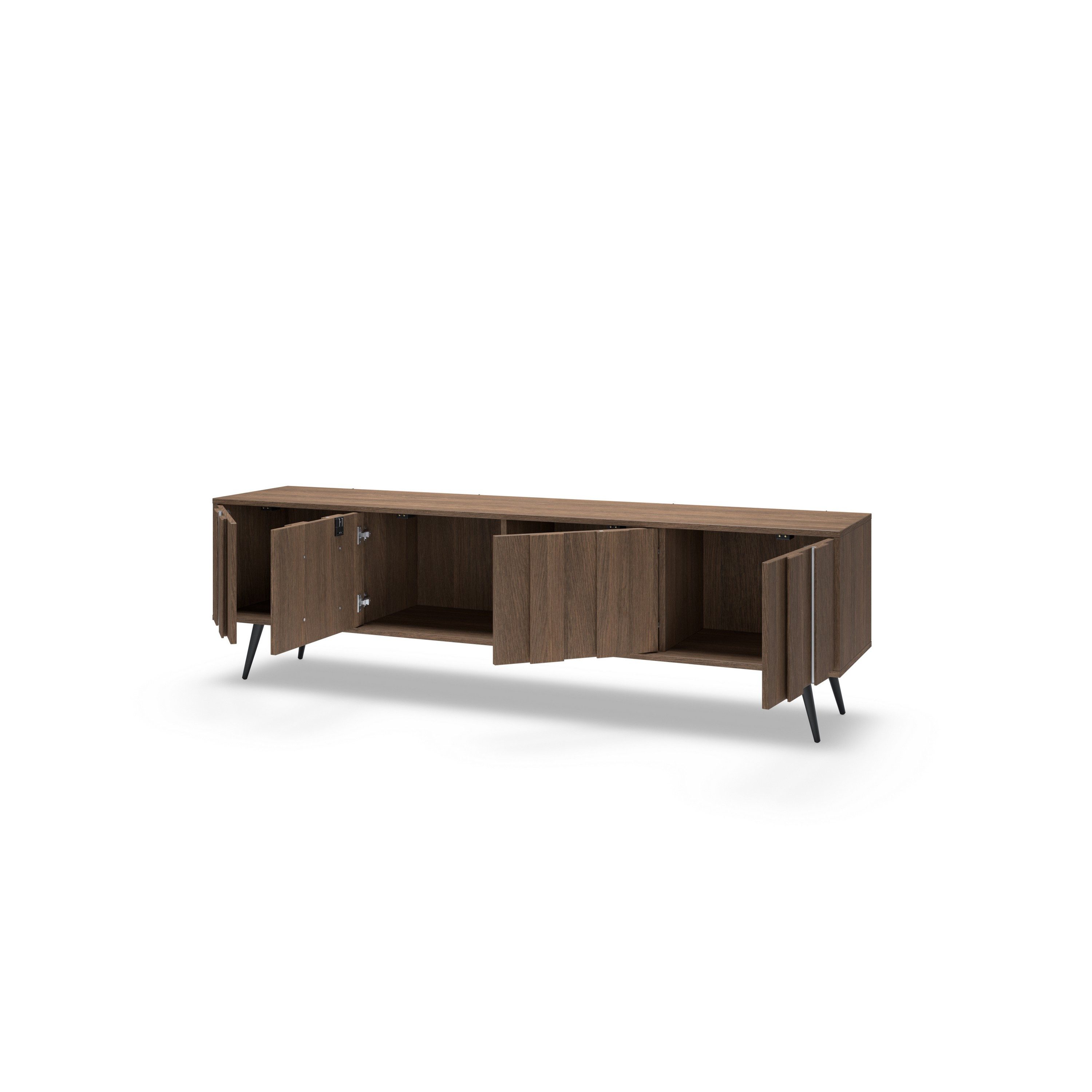 Masseno Lowboard DAVANTI 183,3 cm TV-Schrank mit 6 Türen Eichefarben