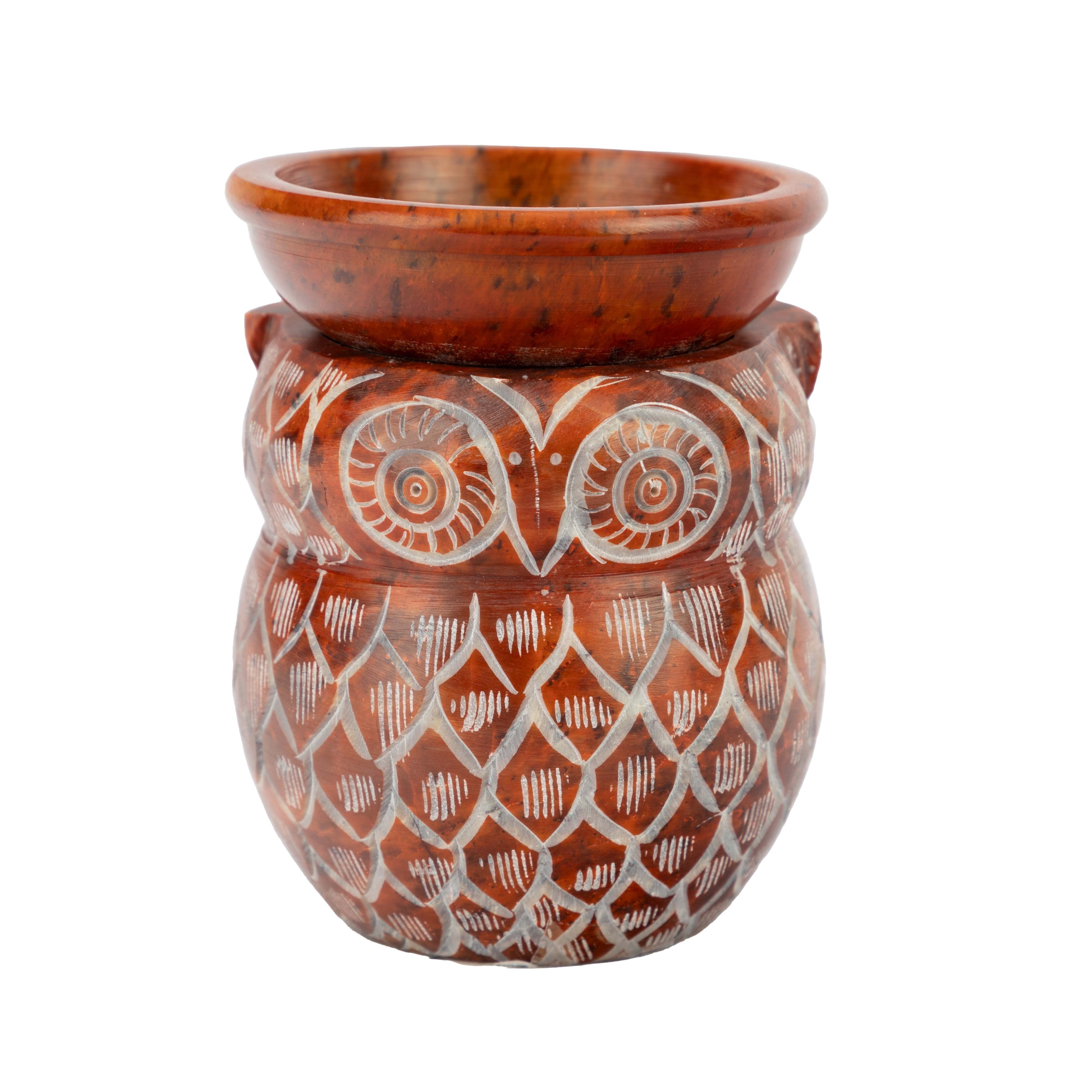 El Puente Duftlampe Duftlampe "Eule", Handmade, Fair Trade