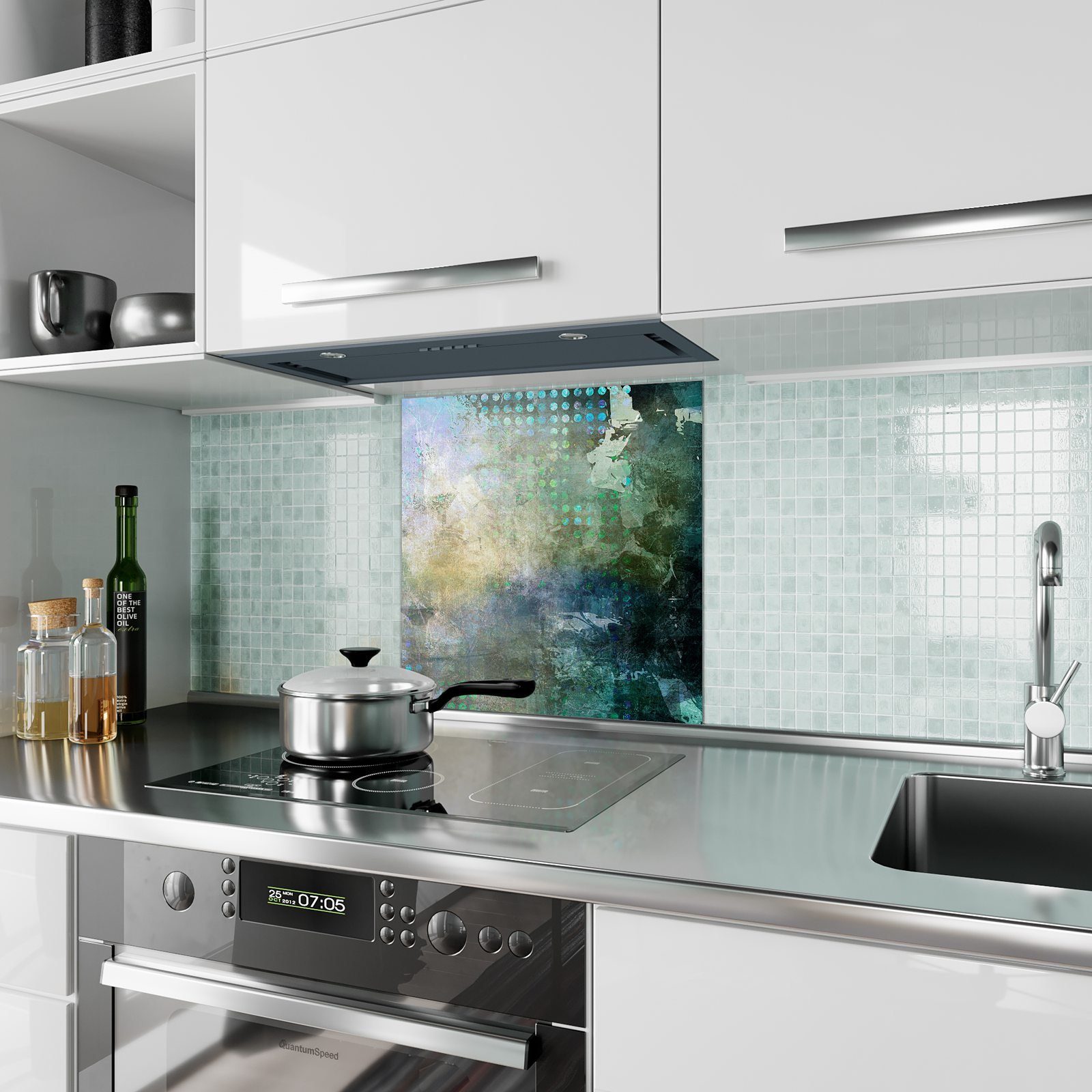 Spritzschutz Verschiedene Primedeco Motiv Küchenrückwand mit Glas Muster Küchenrückwand