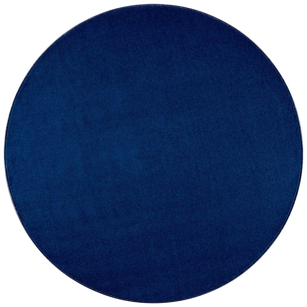 Teppich Kurzflor Teppich Nasty rund dunkelblau, HANSE Home, rund, Höhe: 8.5 mm