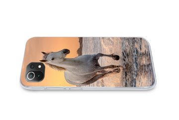 MuchoWow Handyhülle Pferde - Sonne - Meer - Strand - Tiere, Phone Case, Handyhülle Xiaomi Mi 11 Lite, Silikon, Schutzhülle