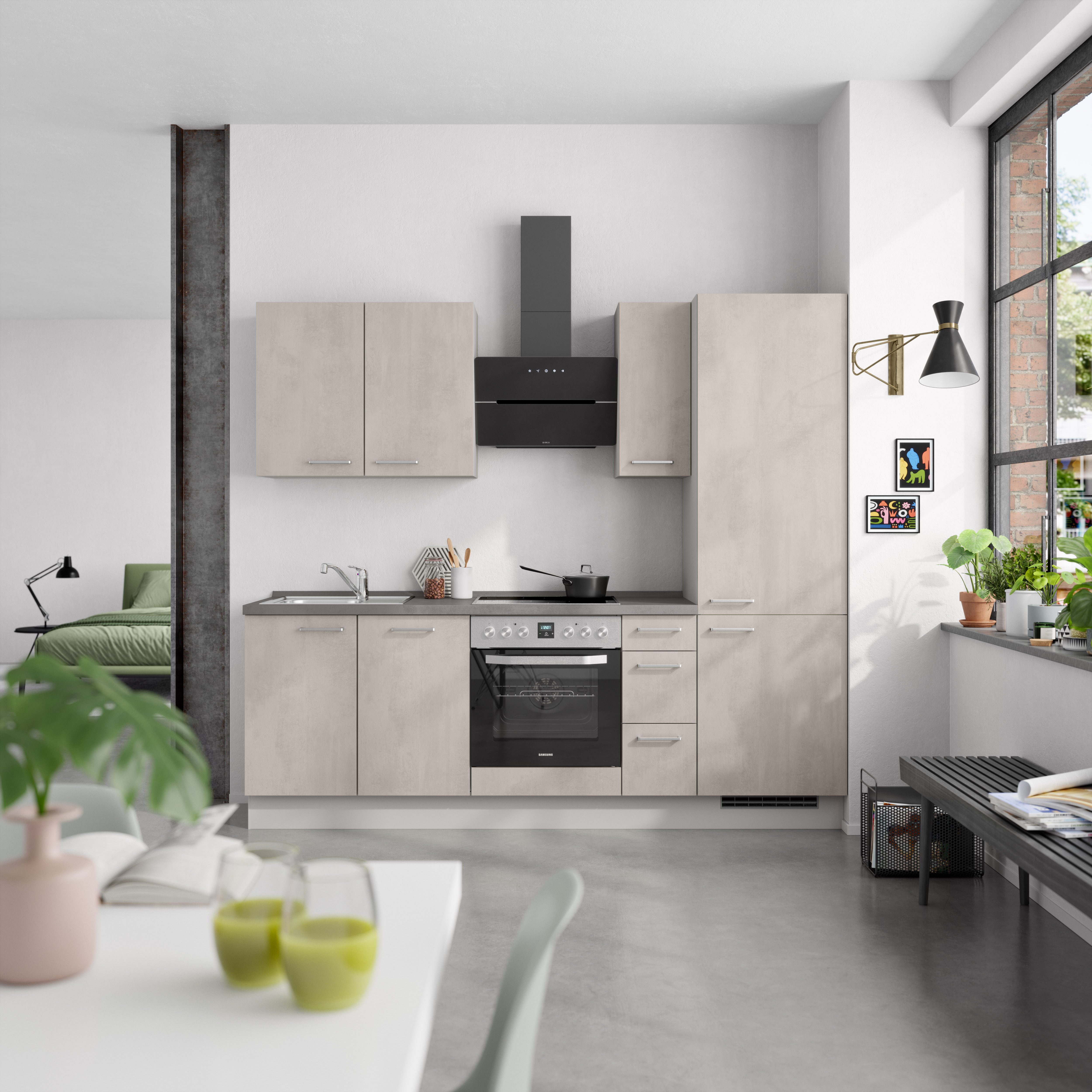 nobilia® Küchenzeile "Riva II", NEU: individuell anpassbar mit gratis Profi-Beratung, vormontiert, Breite 240 cm, Ausrichtung wählbar, wahlw. mit E-Geräten