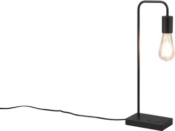 TRIO Leuchten Schreibtischlampe Milla, Ein-/Ausschalter, ohne Leuchtmittel, warmweiß - kaltweiß, Touch-Tischleuchte mit induktiver Ladestation, exkl 1xE27 max 10W