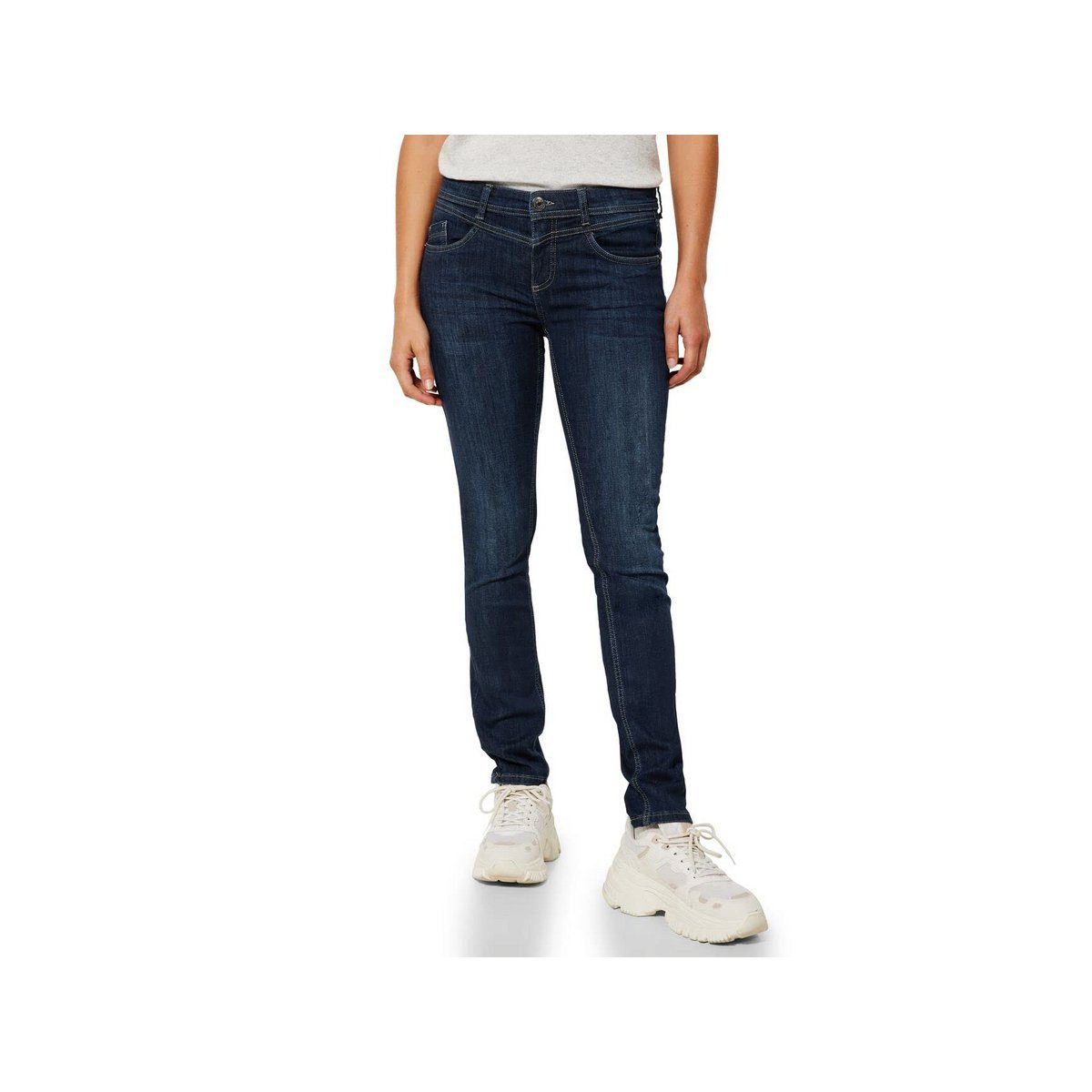 STREET ONE 5-Pocket-Jeans dunkel-blau (1-tlg)