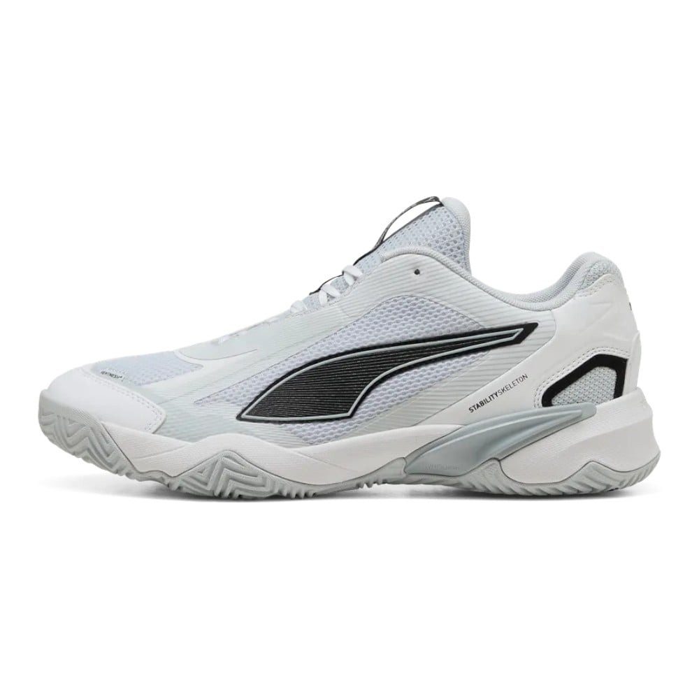 PUMA Hallen-Indoorschuhe Solarstrike 4 weiss/grau Herren Badmintonschuh
