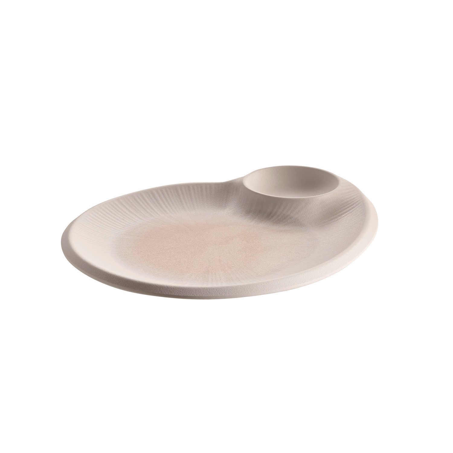 APS Teller BLUSH, Melamin, (1 St), Melamin-Teller integriertes Dipschälchenstapelbar