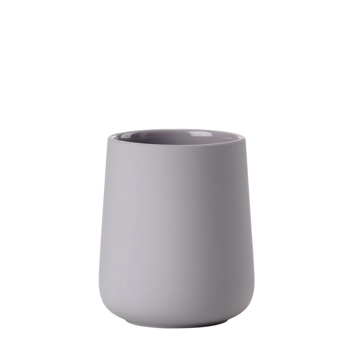 Zone Denmark Zahnputzbecher ZONE Zahnbürstenbecher NOVA ONE Gull Grey, Keramik mit Soft-Touch, (Stück)