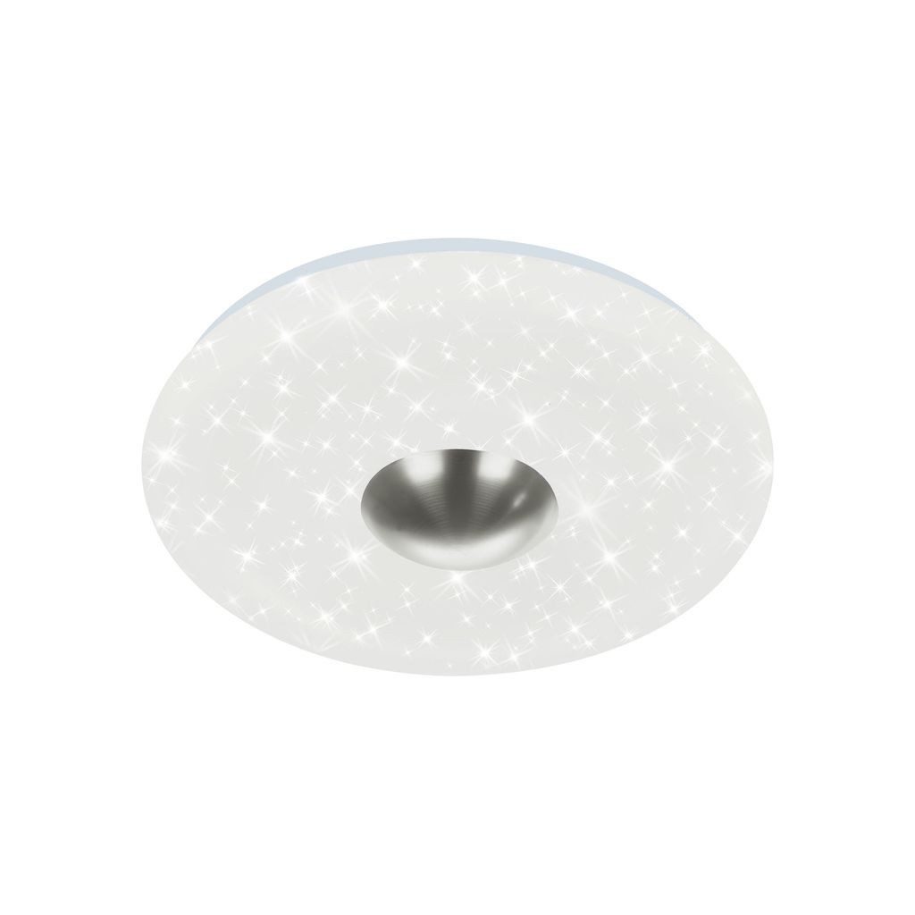 Briloner Leuchten LED Deckenleuchte 3477-012, Sternenhimmel, LED fest integriert, 2700K - Extra-Warmweiß, Deckenlampe Backlighteffekt 18W Sternendekor Ø38cm
