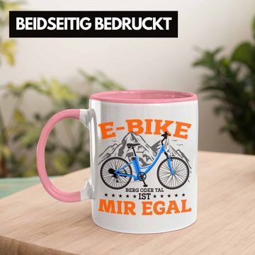 Trendation Tasse Lustige Tasse E-Bike Fans Geschenk E-Bike Sprüche Geschenkidee